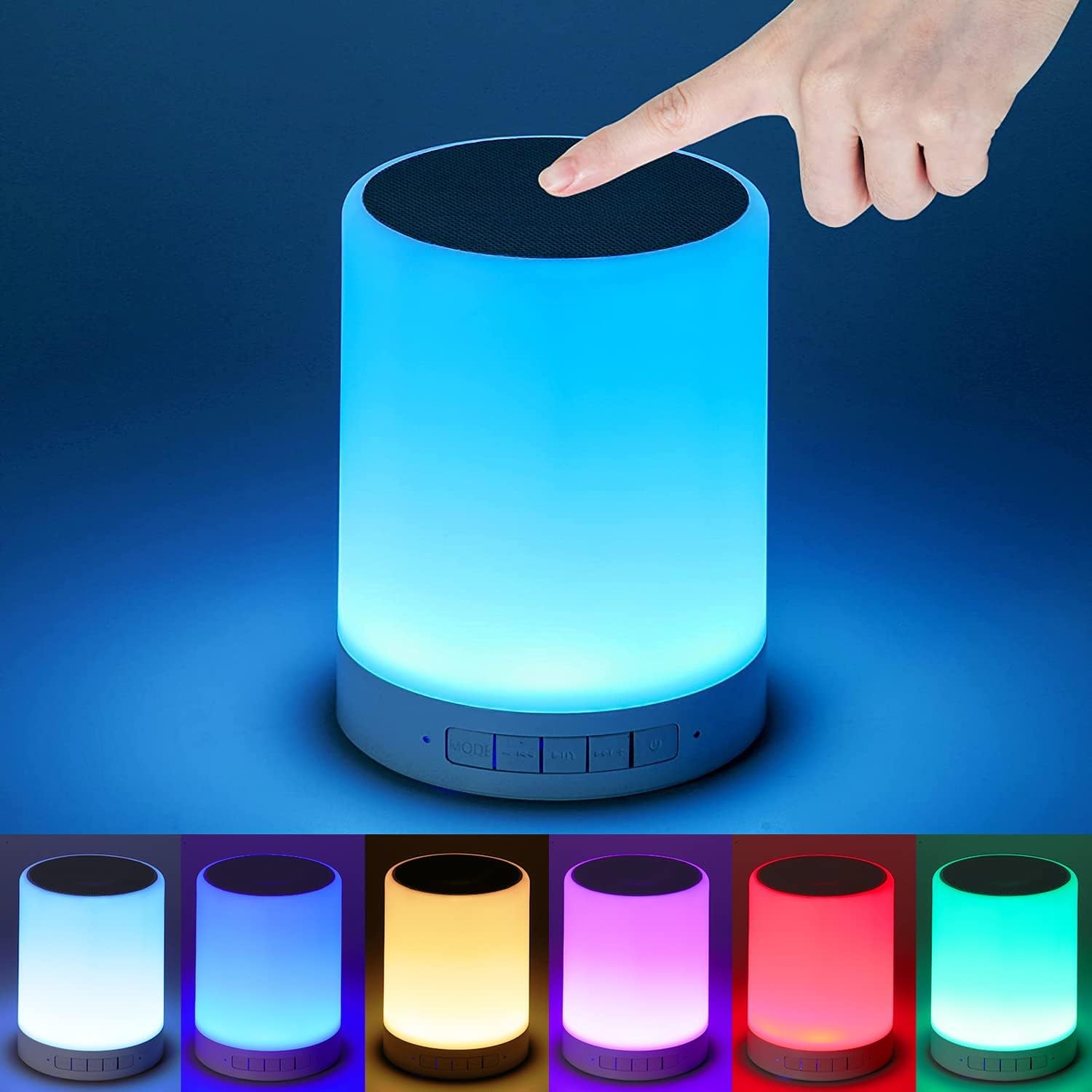 TRIPDASYK Night Light Bluetooth Speaker, Touch Bedside Lamp with Wireless Bluetooth Speaker, LED Table Lamp with Stereo Speaker,