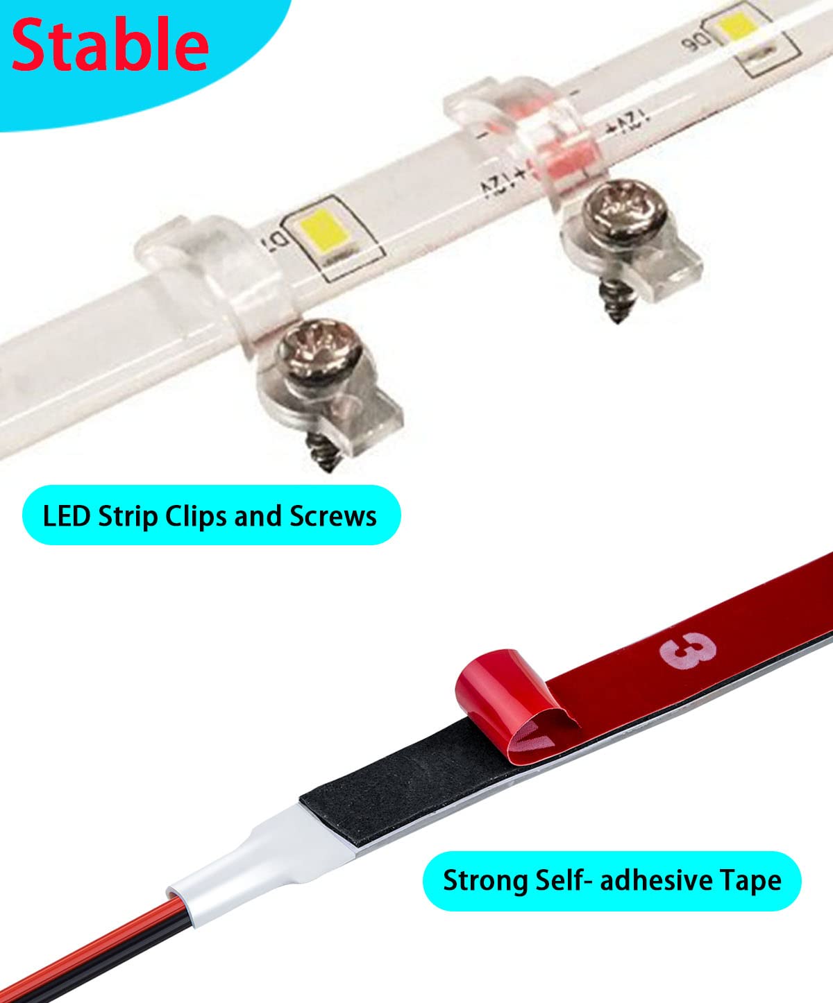 Seaponer Marine LED Light Strip, 12V Flex Lighting for Boat Deck, 5m (16.4ft) Accent & Courtesy Interior Lights for Kayaks & Boats