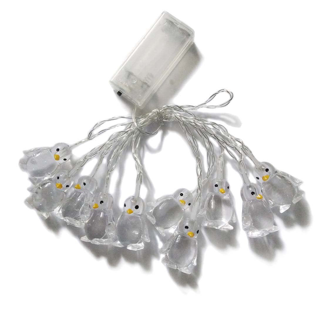 Penfly 1.65M 10LEDs Decorative Penguin Shape Fairy Romantic Night Lamp Mood Night Light for Home Bedroom Wedding Party Babyroom 