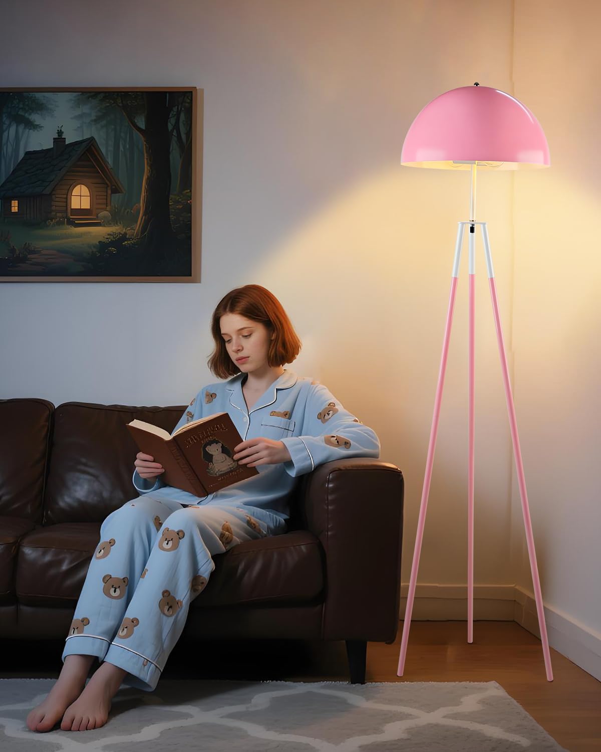 Lightdot 67IN LED Tripod Floor Lamp, Mid Century Standing Lamps, Industrial Floor Lamp for Living Room, Bedroom, Study Room and