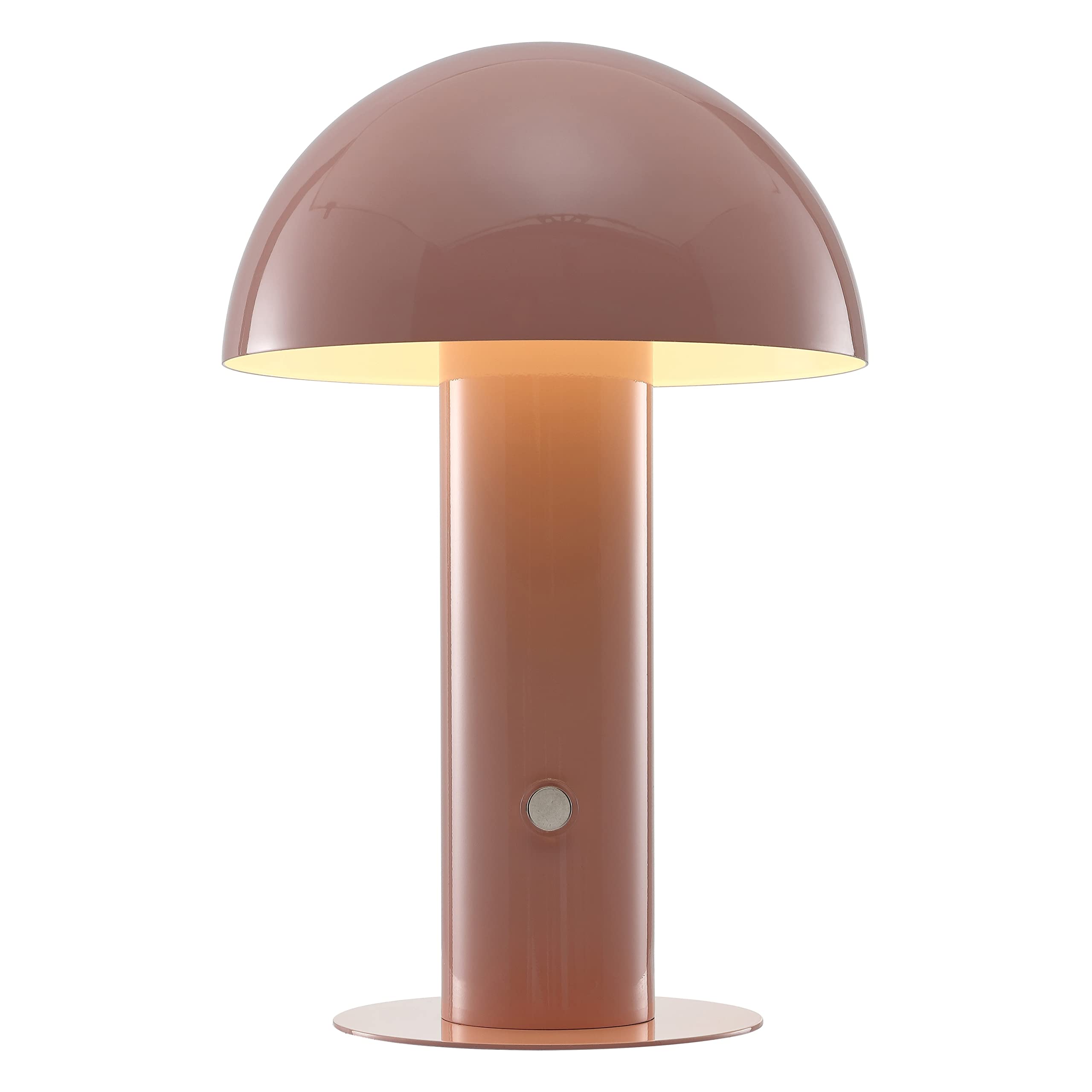 JONATHAN Y JYL7115F Boletus 10.75'' Contemporary Bohemian Rechargeable/Cordless Portable Iron Integrated LED Mushroom Table Lamp