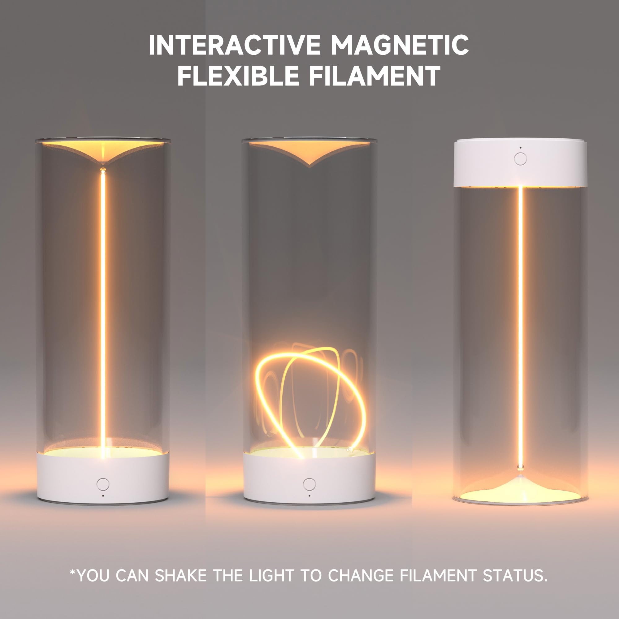 Auge Light Minimalist Desk Lamp Cordless Table Lamps Led Rechargeable Modern Nightstand Lights Dimmable With 3 Levels For Gaming