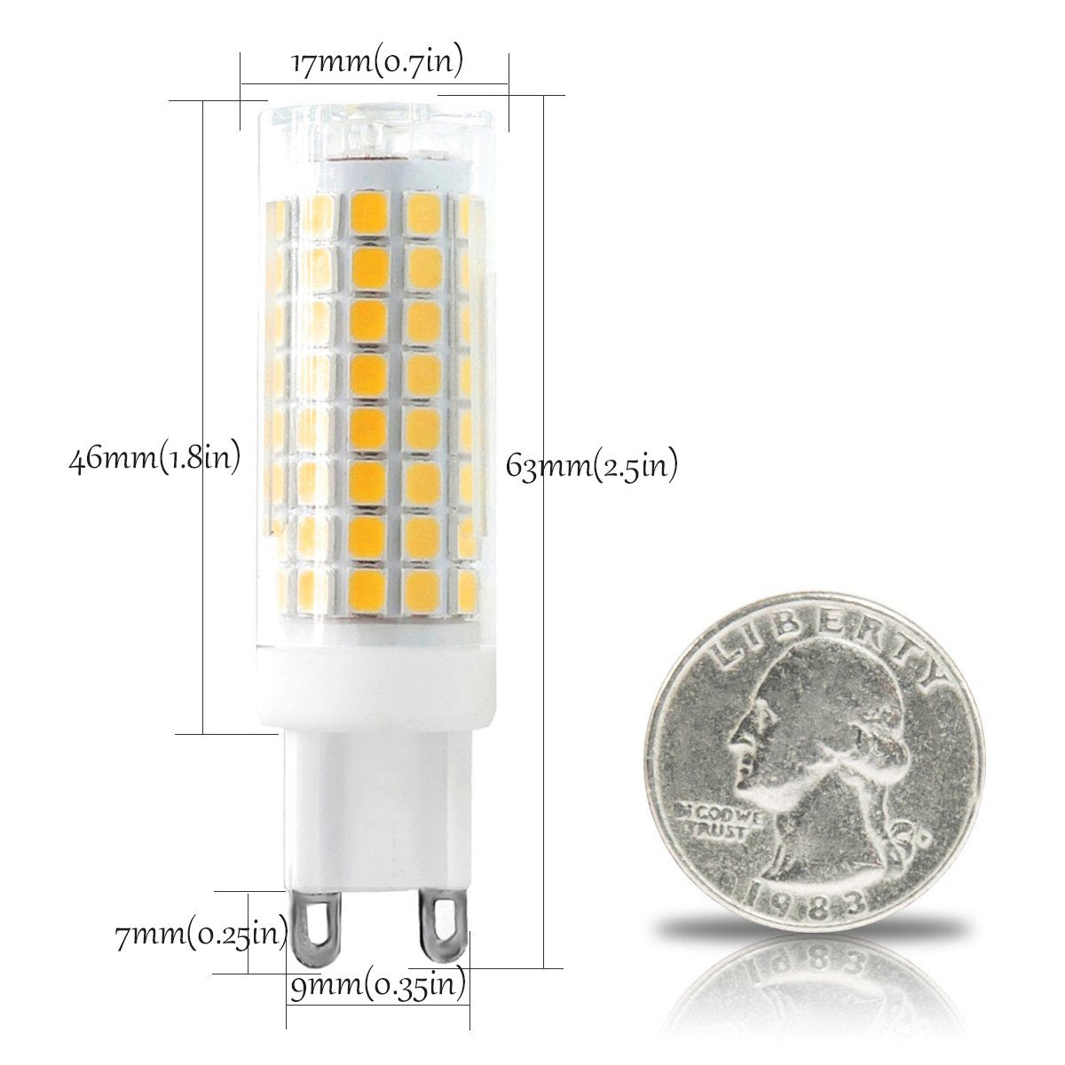 Xrzt G9 Led Bulbs 75W Replacement G9 Base For Chandelier Light, Dimmable 3000K Warm White, Pack Of 2