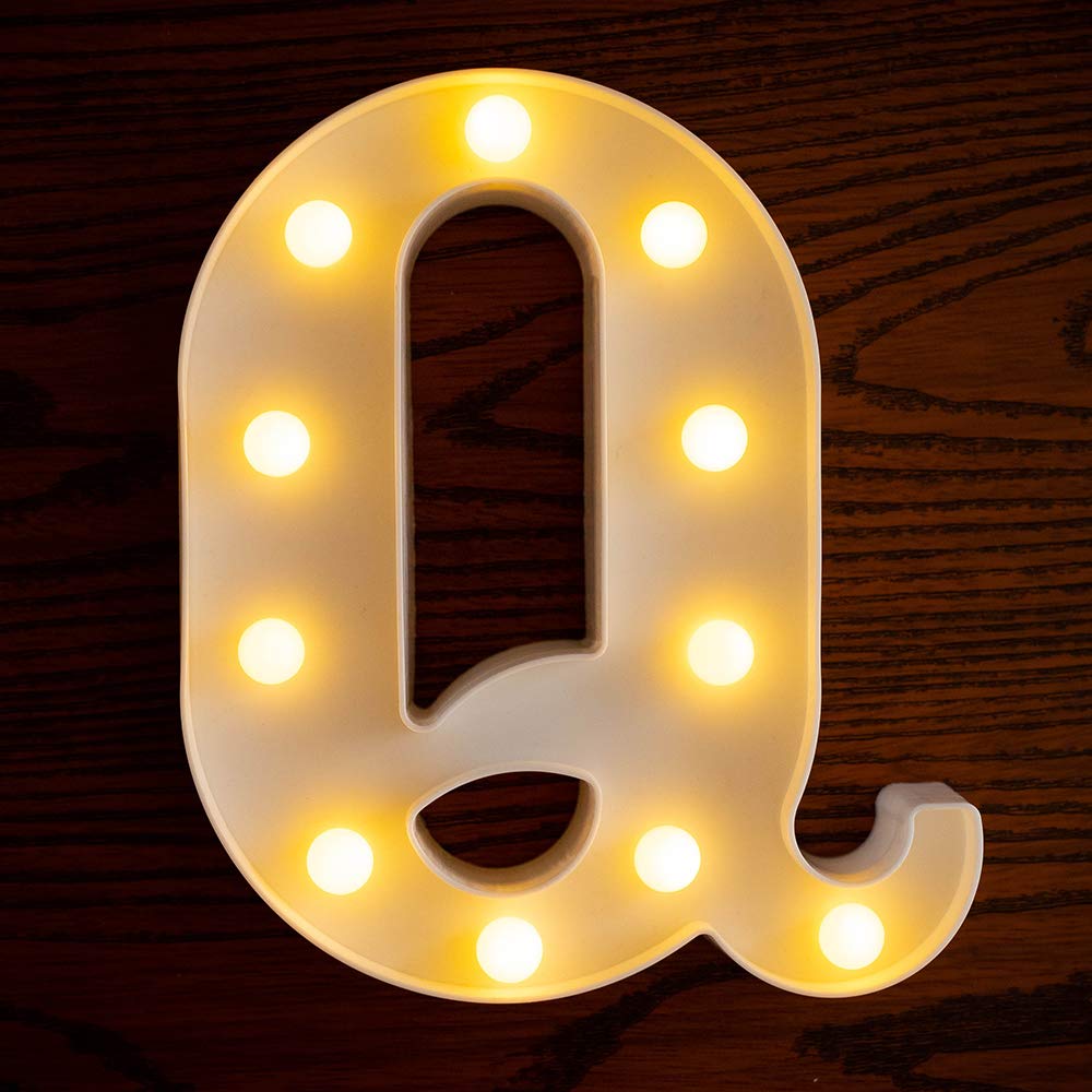 Yorulory LED Letter Lights Sign Letters Light Up Letters Sign for Night Light Wedding Birthday Party Battery Powered Christmas L