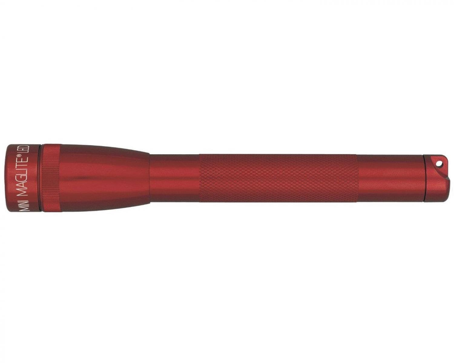 Maglite Mini Led 2-Cell Aa Flashlight With Holster, Red