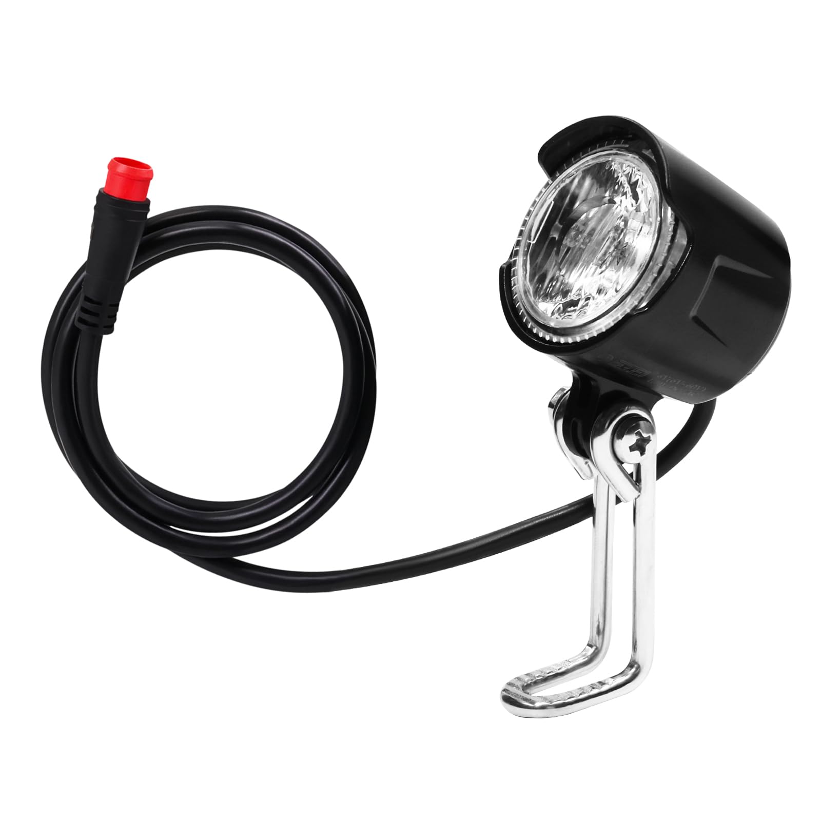 Universal eBike Headlight, 2 Pin Waterproof Connector, Wide Voltage DC 6V - 60V, Compatible with Electric Bike Bicycle Motorcycl