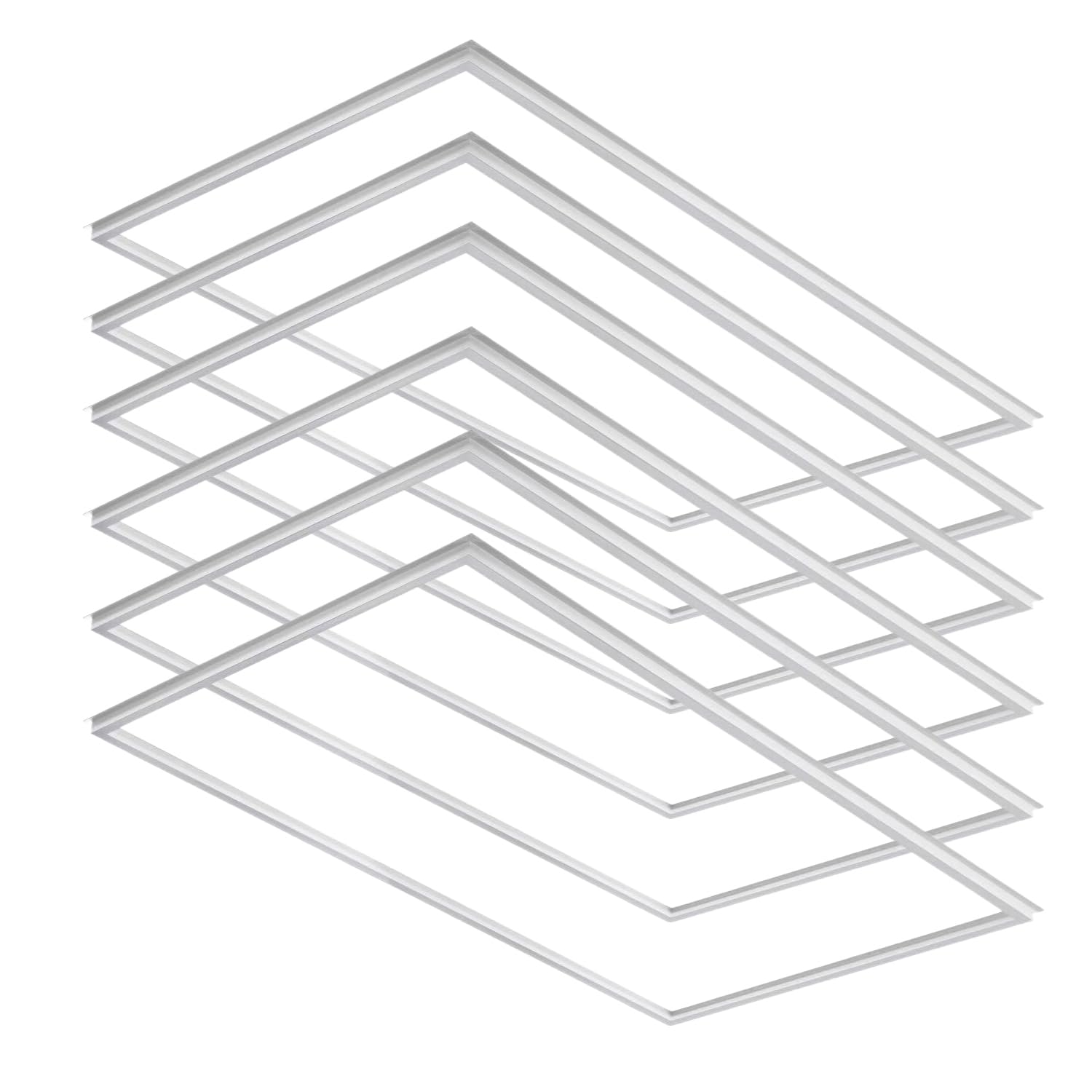 Generic LED Panel Lights 2x4 FT, 5CCT Selectable, 40W/50W/60W, Dimmable, Damp Rated, Aluminum, White, Model LEP
