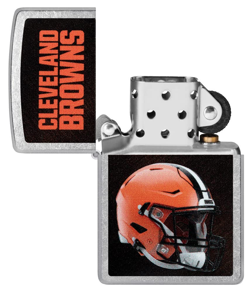 Zippo Nfl Cleveland Browns Helmet Street Chrome Pocket Lighter