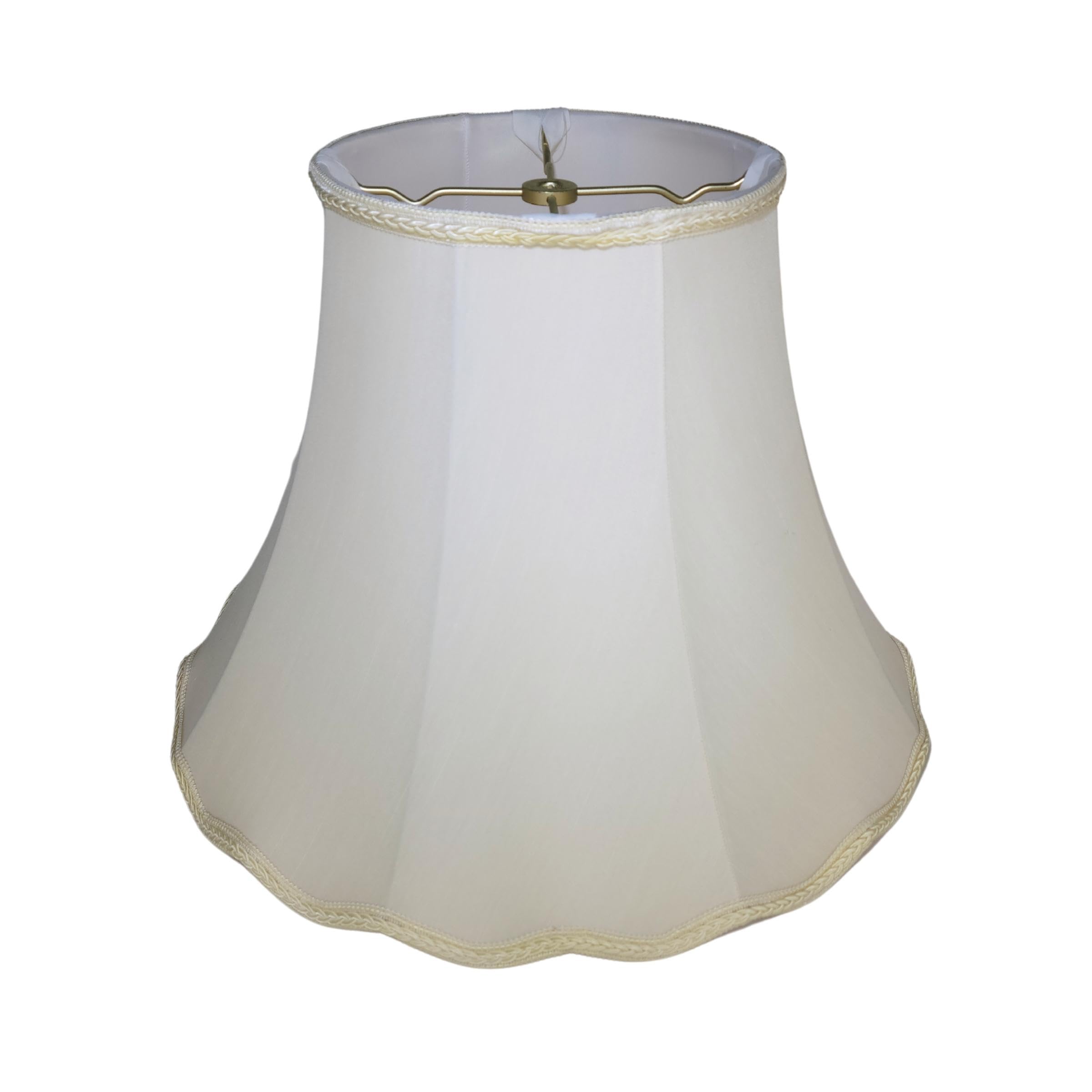 Royal Designs Scalloped Bell Designer Lamp Shade, Eggshell, 5 x 10 x 8.25