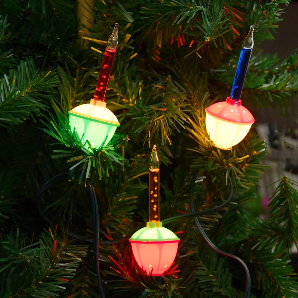 Sunsgne Christmas Bubble Lights  8.8Ft Vintage Bubble Lights With 10 Multicolor Bubble Bulbs(1 Spare) For Holiday Christmas Tree Lighting  E12 Base  Green Wire