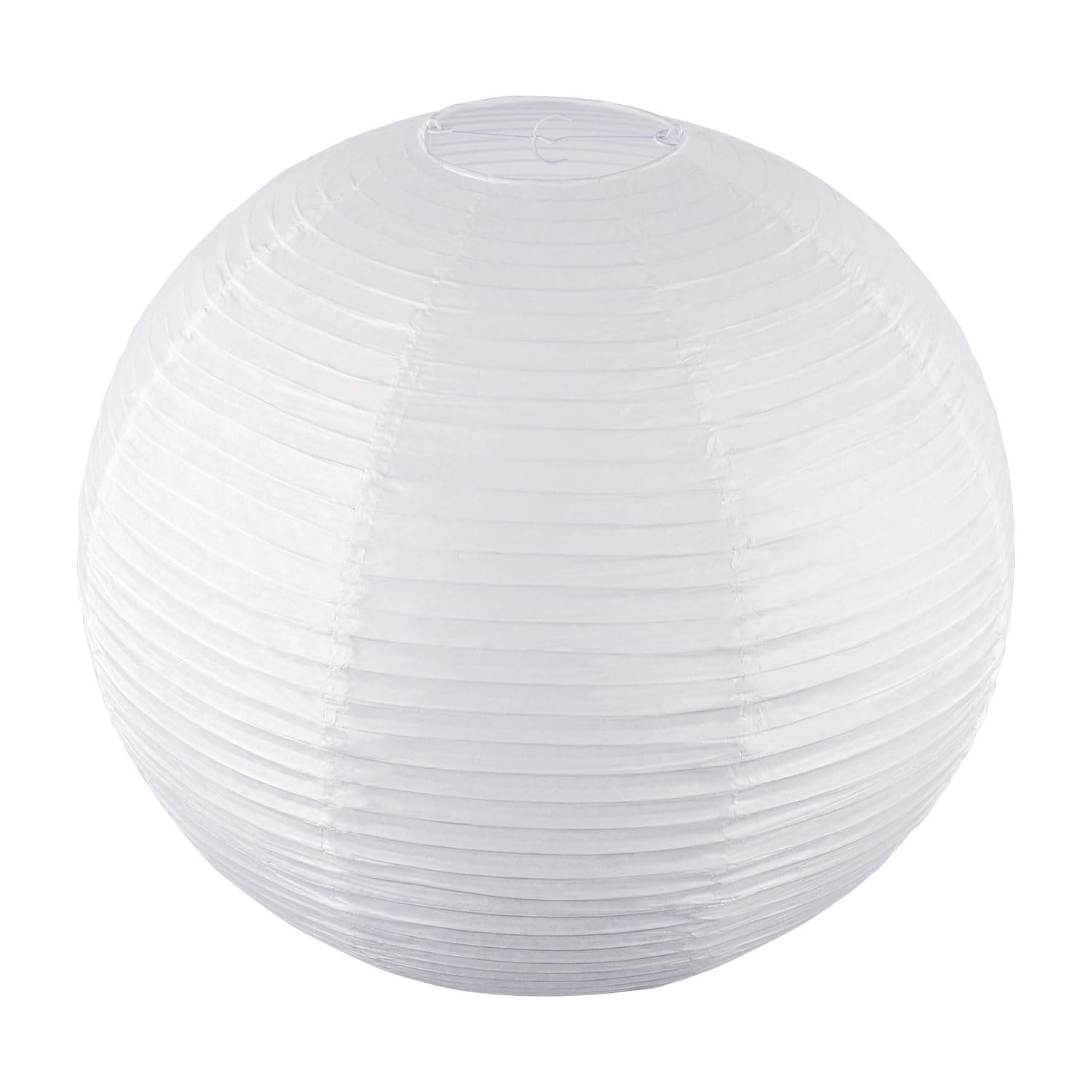 White Round Paper Lanterns-19.68'' Large Hanging Paper Lantern Lamp, Chinese/Japanese Paper Lantern Pendant Light For Party Deco