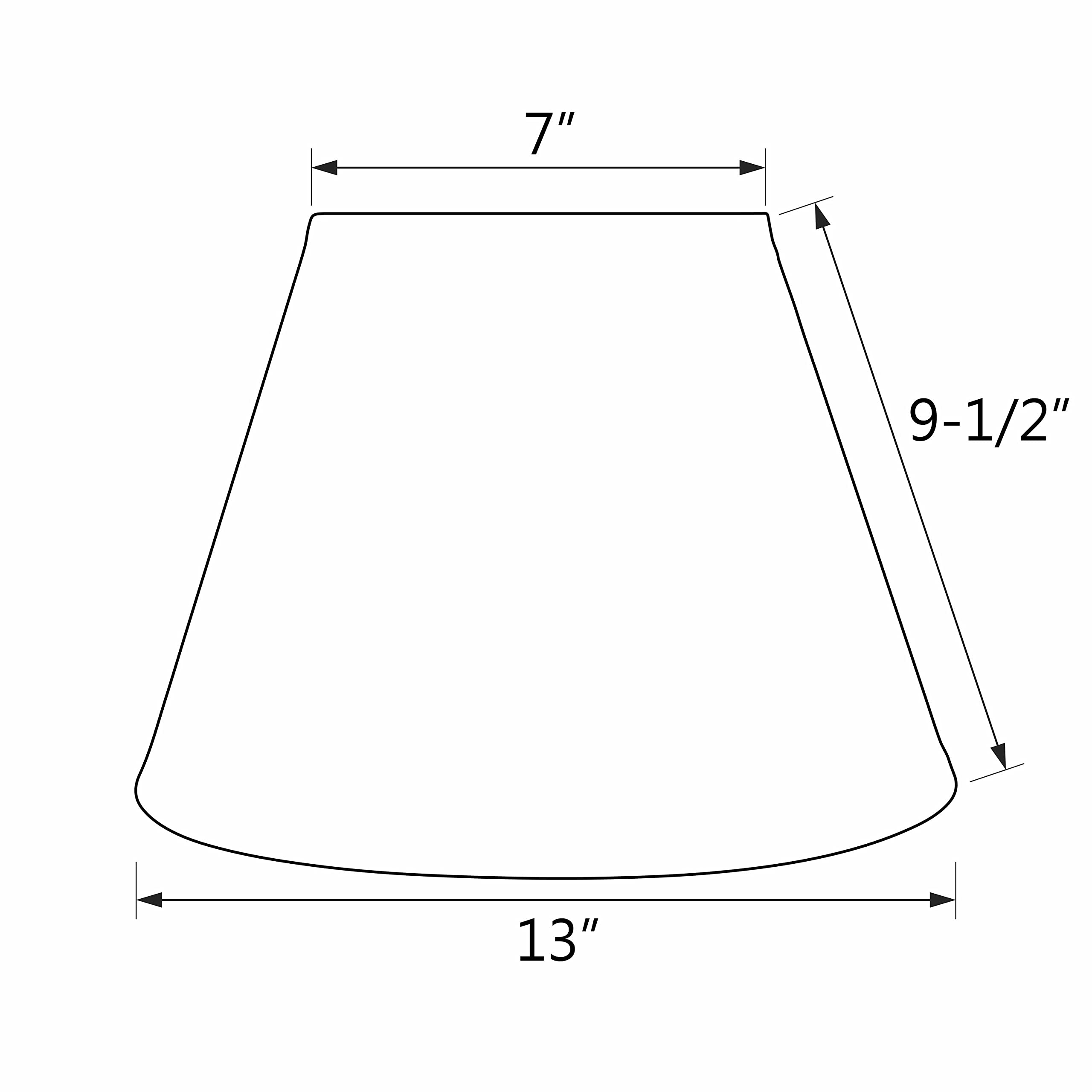Aspen Creative Transitional Empire Lamp Shade, Washed Blue, 7" Top x 13" Bottom x 9.5" Slant Height, Denim Material, Model 32182A