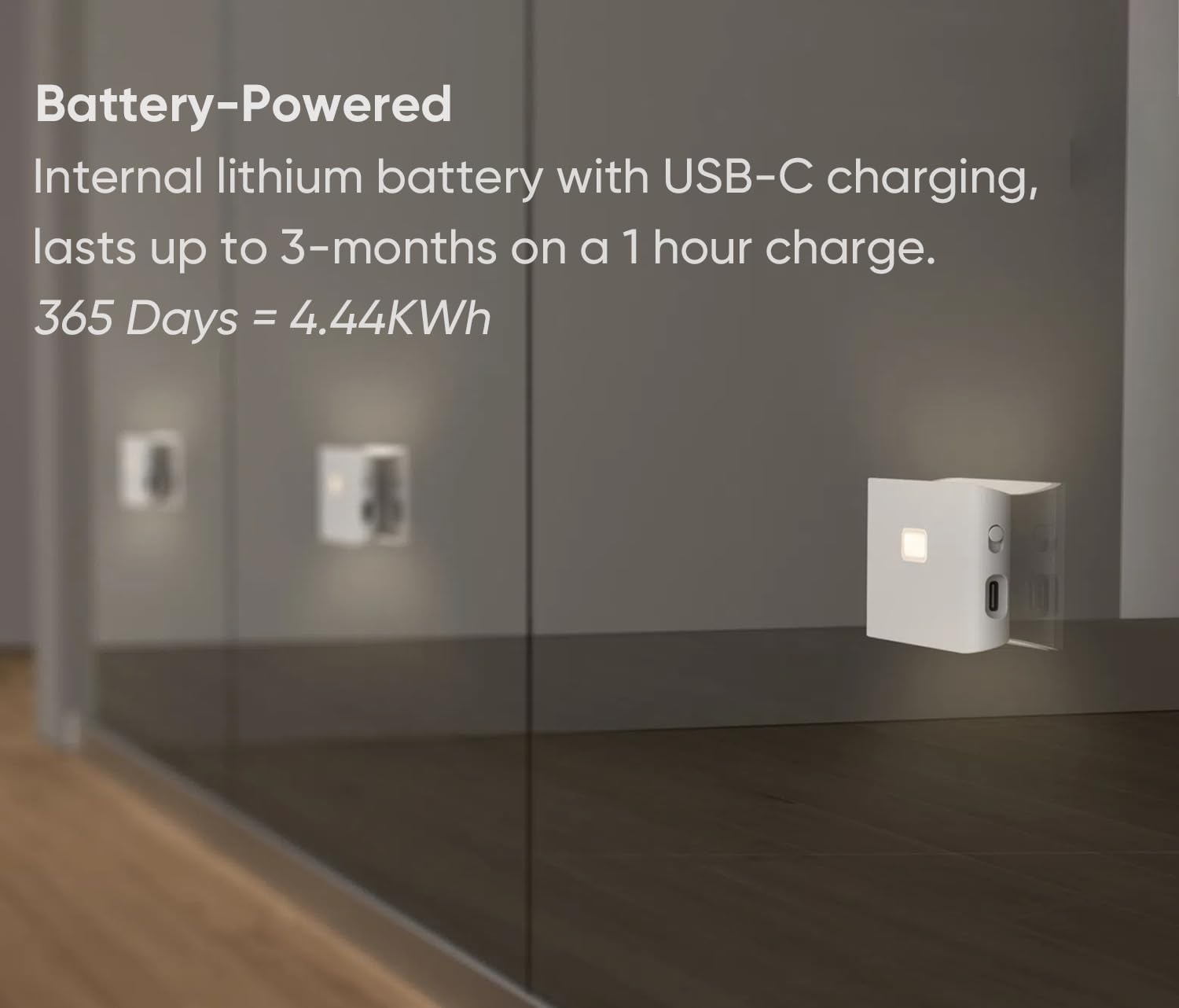 Wyze Lifestyle Rechargeable Night Lights With Dusk To Dawn & Motion Sensors, Warm & Soft White Stair Lights For Bathroom, Hallwa