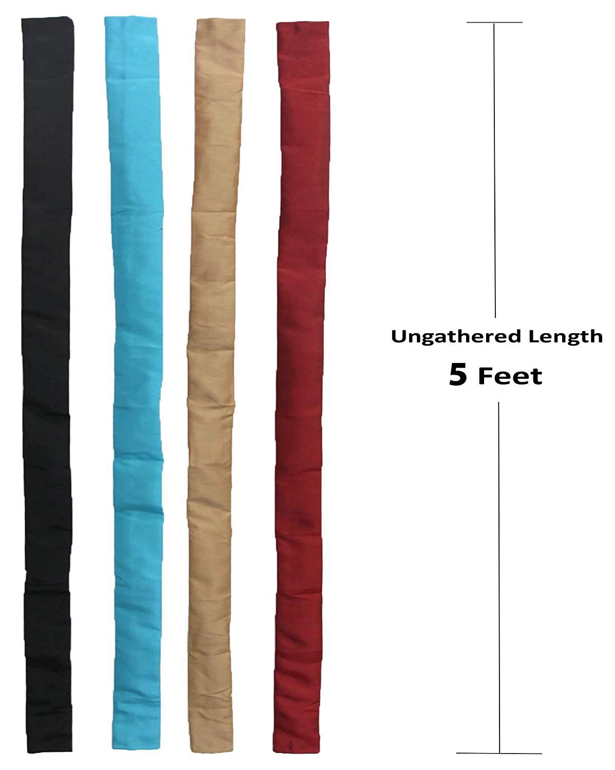 Urbanest 5-Foot Chandelier Chain Cord Cover, Turquoise Faux Silk