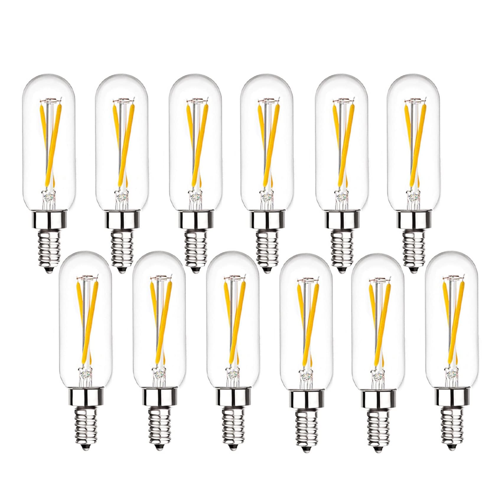 T6 Led Bulb 25Watt E12 Modern Chandelier Bulbs E12 Led Edison Bulb 4000K Dimmable Candelabra Edison Bulb 2W T6 Tubular Bulb For 
