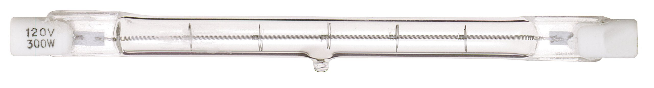Satco S3166 100W Halogen Light Bulb, 1650 Lumens, Clear, Dimmable, R7S Base, 120V, 118Mm, 1