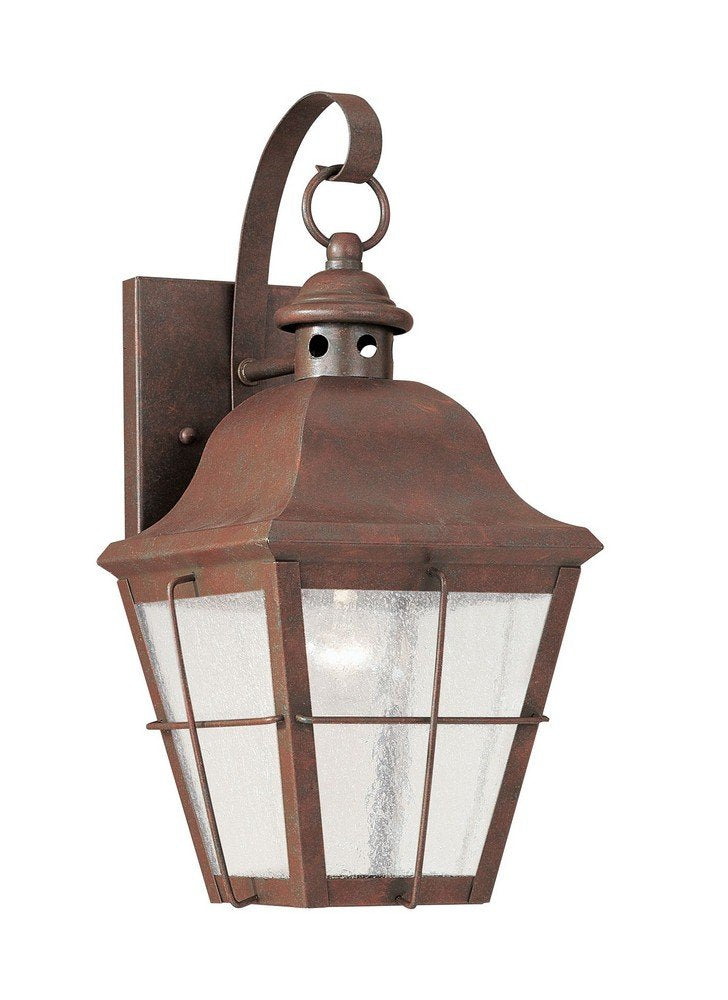 Generation Lighting 8462-44 Seagull Lighting 8462-44 Chatham One Light Outdoor Wall Lantern Weathered Copper Finish, 1-Light, cE