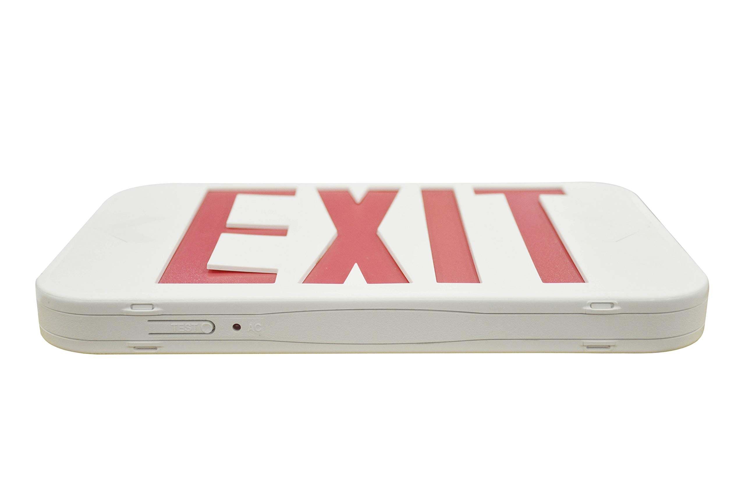 Lit-Path Led Exit Sign, Emergency Exit Light With Back Up Batteries, Double Face - Us Standard Red Letter Exit Lighting, Ul 924 And Cec Qualified, 120-277 Voltage, 1-Pack