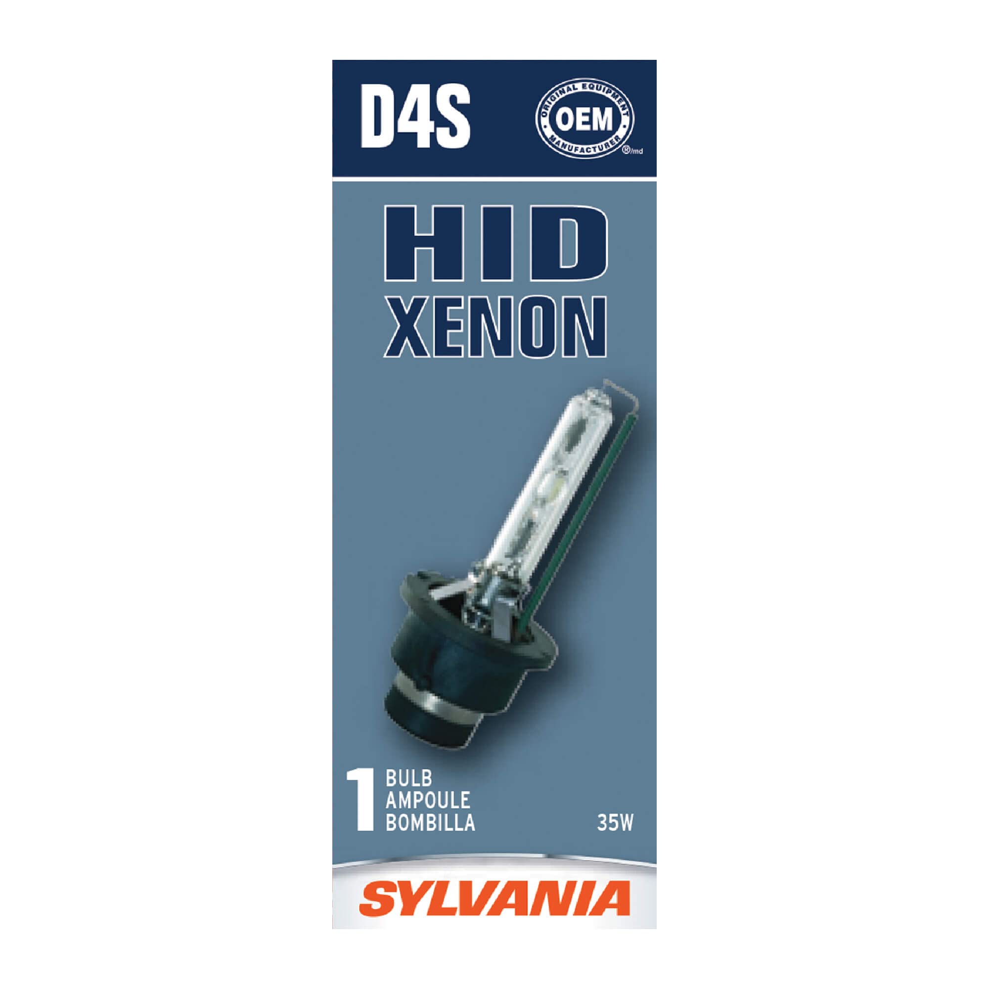 SYLVANIA D4S HID Headlight Bulb - High Performance, Durable, White - 1 Count
