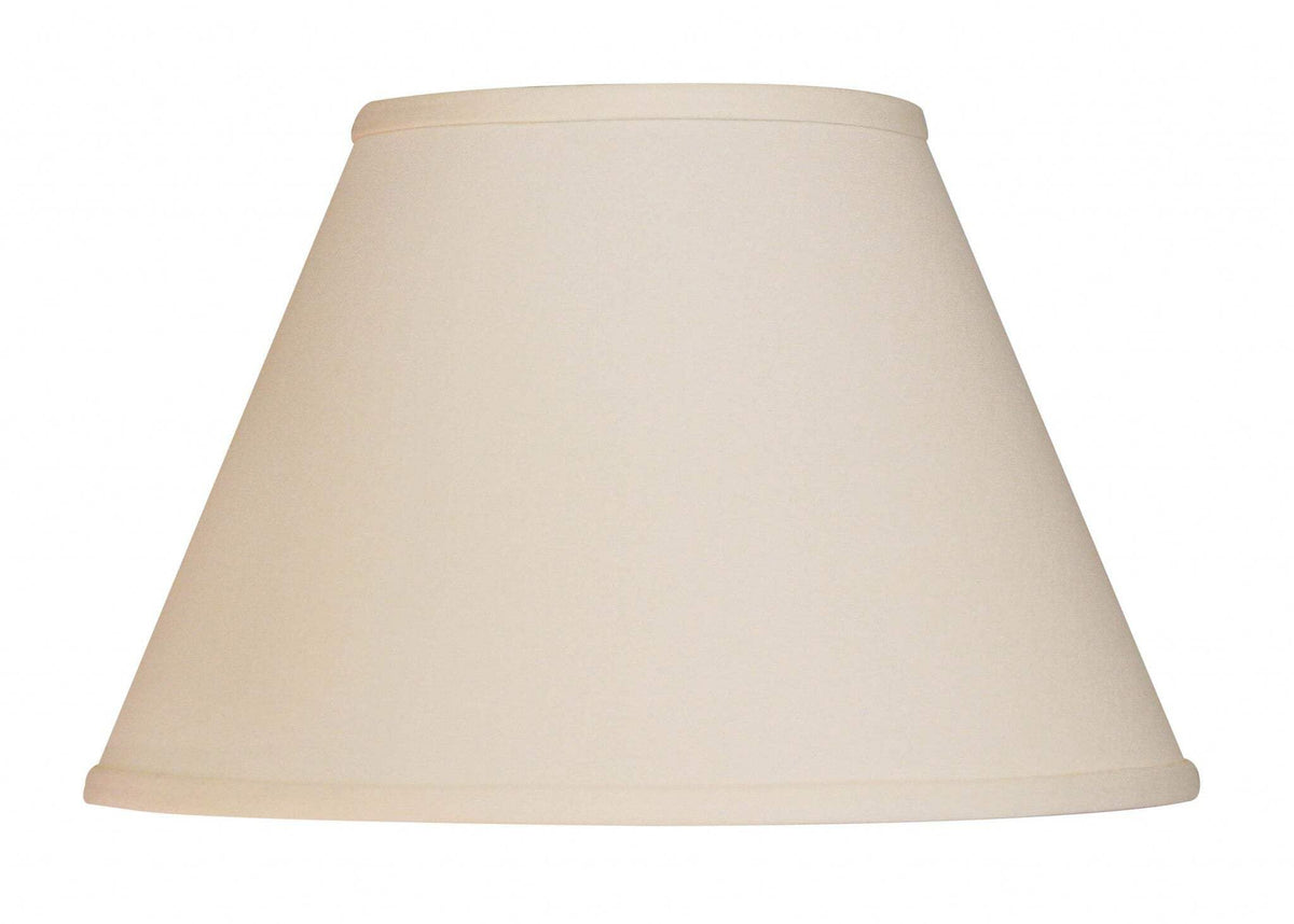 HomeRoots 470236 12 in. Premium Empire Slanted No Slub Lampshade - Ivory, Warm White