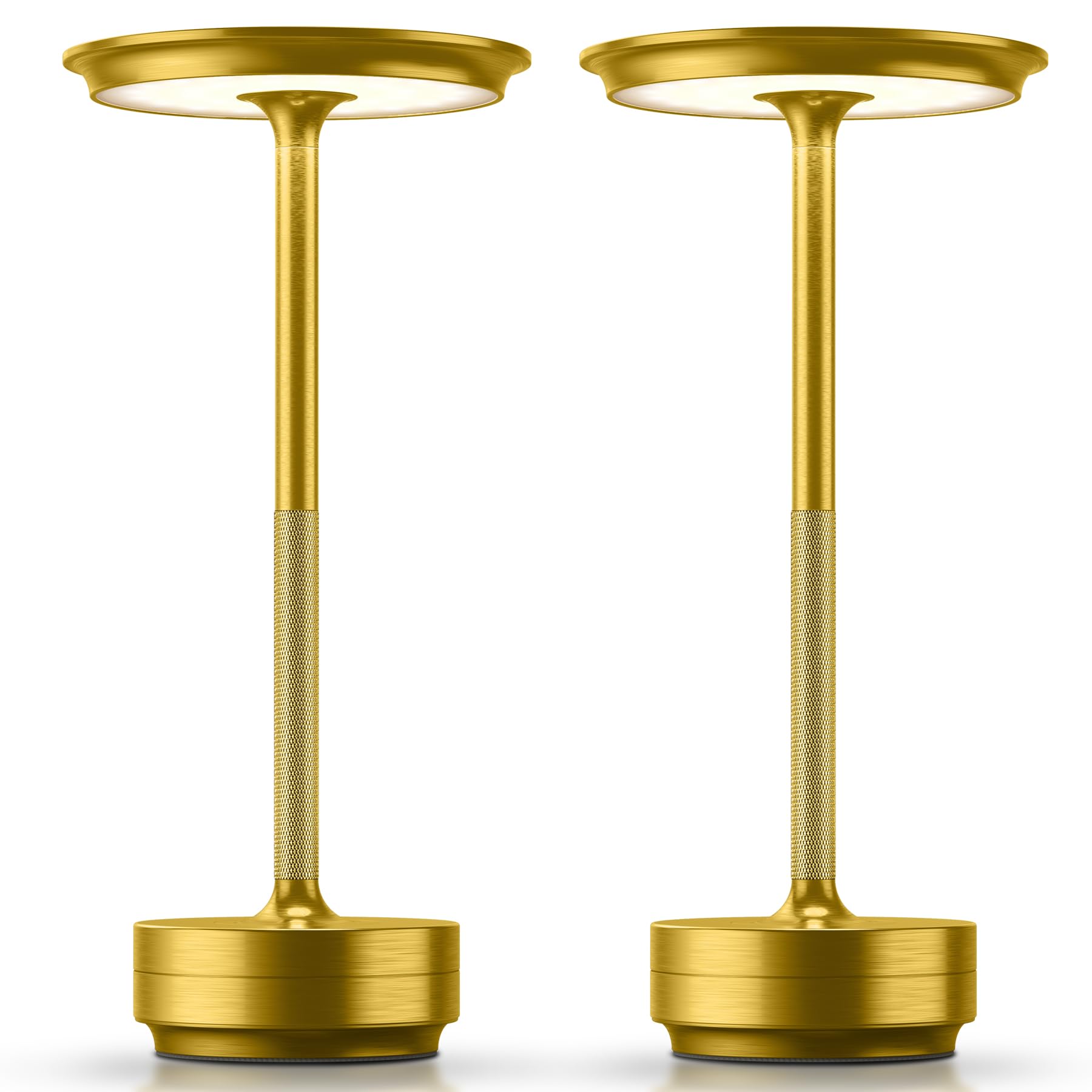 FDIDC 2 Pack Cordless Table Lamps Rechargeable,Table Light USB Touch Battery Powered Table Lamp LED Portable Patio/Dining Table/