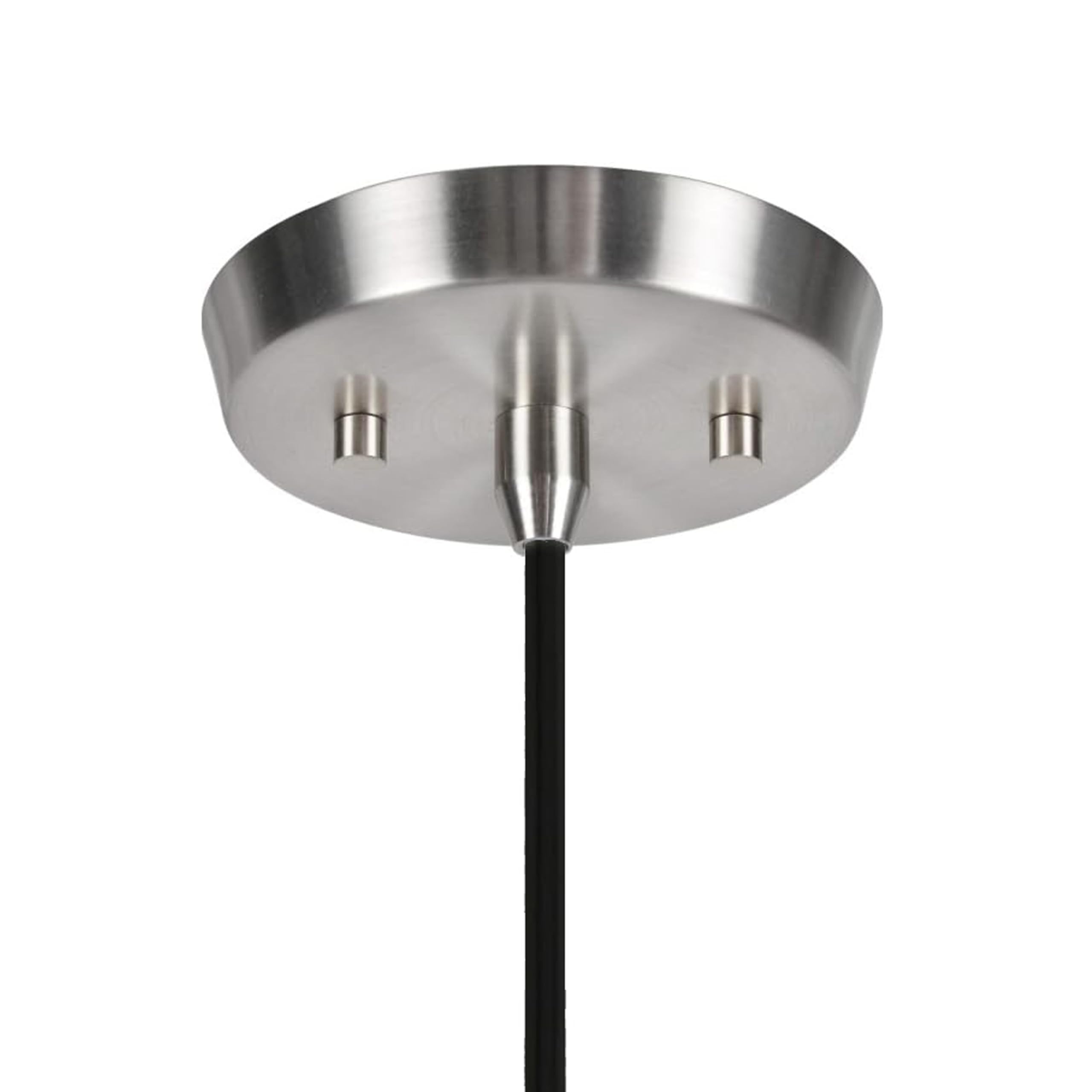 Aspen Creative One-Light Pendant, Grey & Black, Nickel, Model 71017, Drum Shade, 8 x 8 x 8