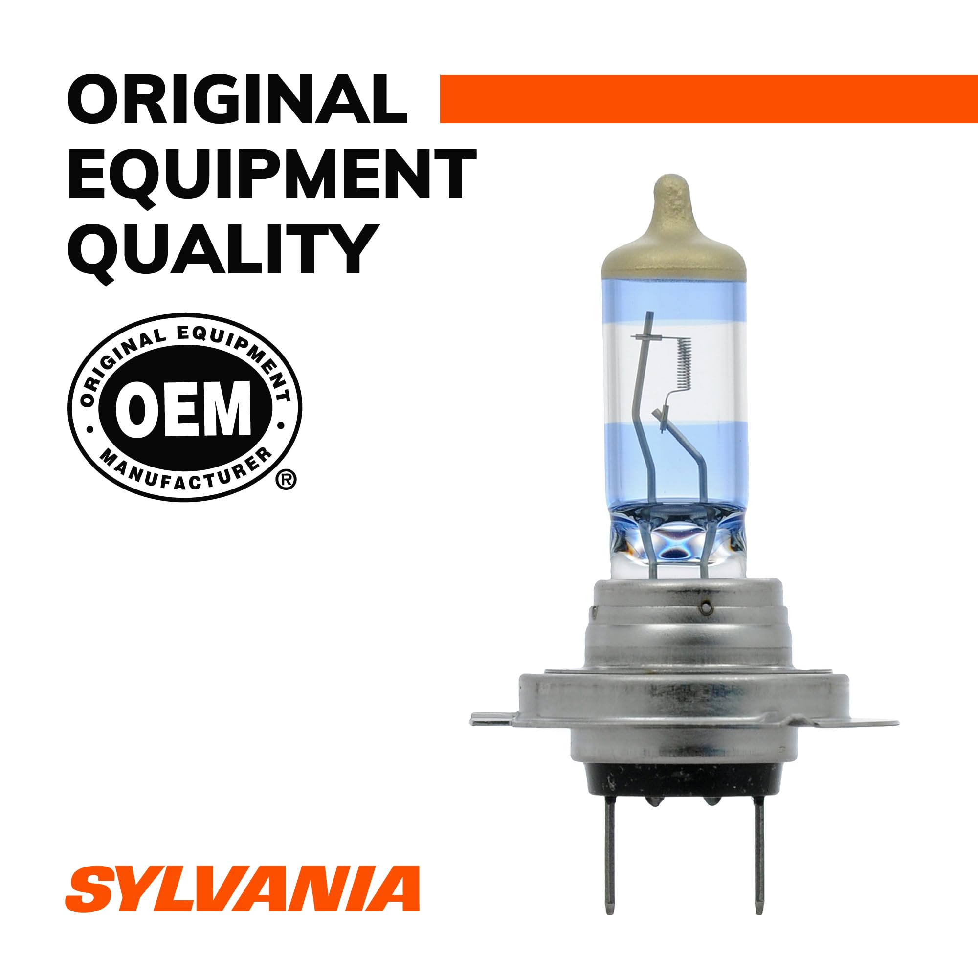 SYLVANIA H7 SilverStar Ultra Halogen Headlight Bulbs - High/Low/Fog Beam, Brightest Downroad Light, Tri-Band Technology (2-Pack)