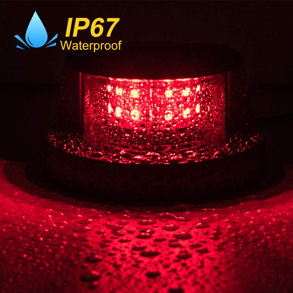 Led Boat Navigation Light Red And Green Led Marine Navigation Light Boat Bow Light For Pontoon And Small Boat (Silver New Versio