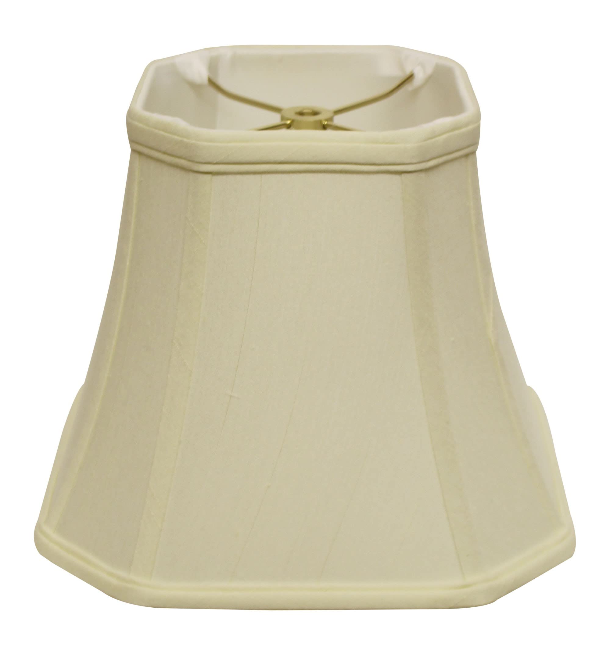 Homeroots 469669 12 In. Slanted Square Bell Monay Shantung Lampshade, Ivory