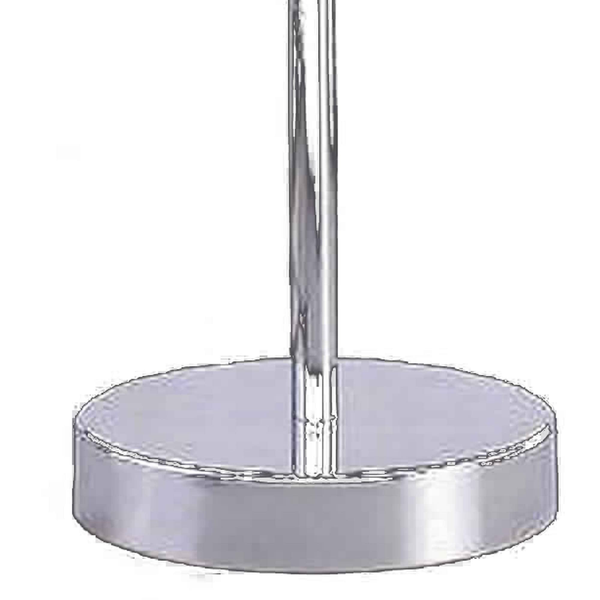 Benzara Chandelier Table Lamp, Crystal Accented, Metal and Faux Crystal, Chrome and Clear, Model BM220581