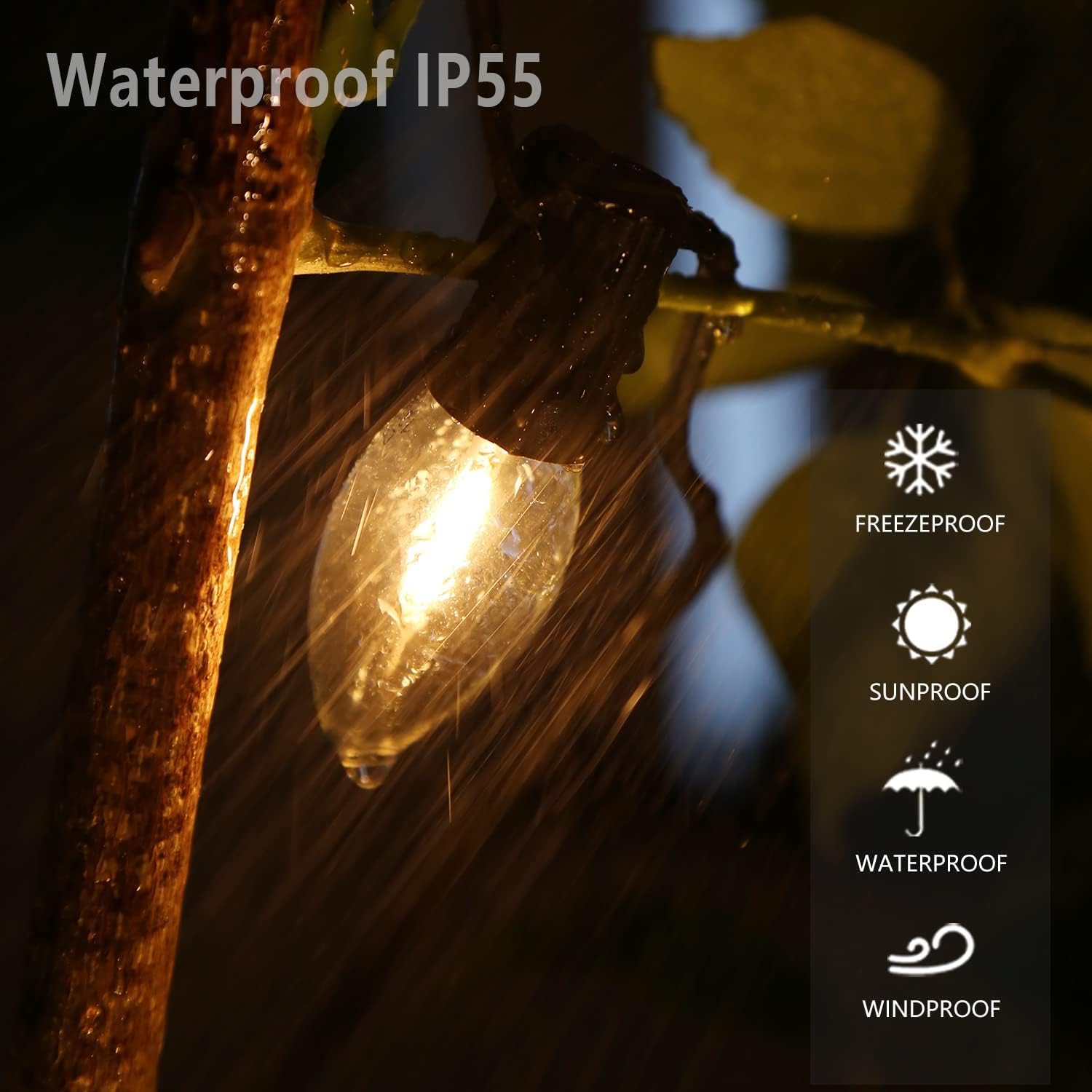 Kly 50 - Pack C9 Led Christmas Light Bulb, Plastic Shatterproof C9 Replacement Edison Bulbs, 0.6W Equivalent To 4W 5W 6W 7W Led