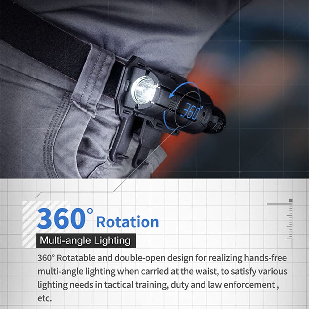 NEXTORCH Tactical Flashlight Holster 360 Rotation Compatible Holder Small Size Flashlight of Bottom Diameter Only for 26-29mm He