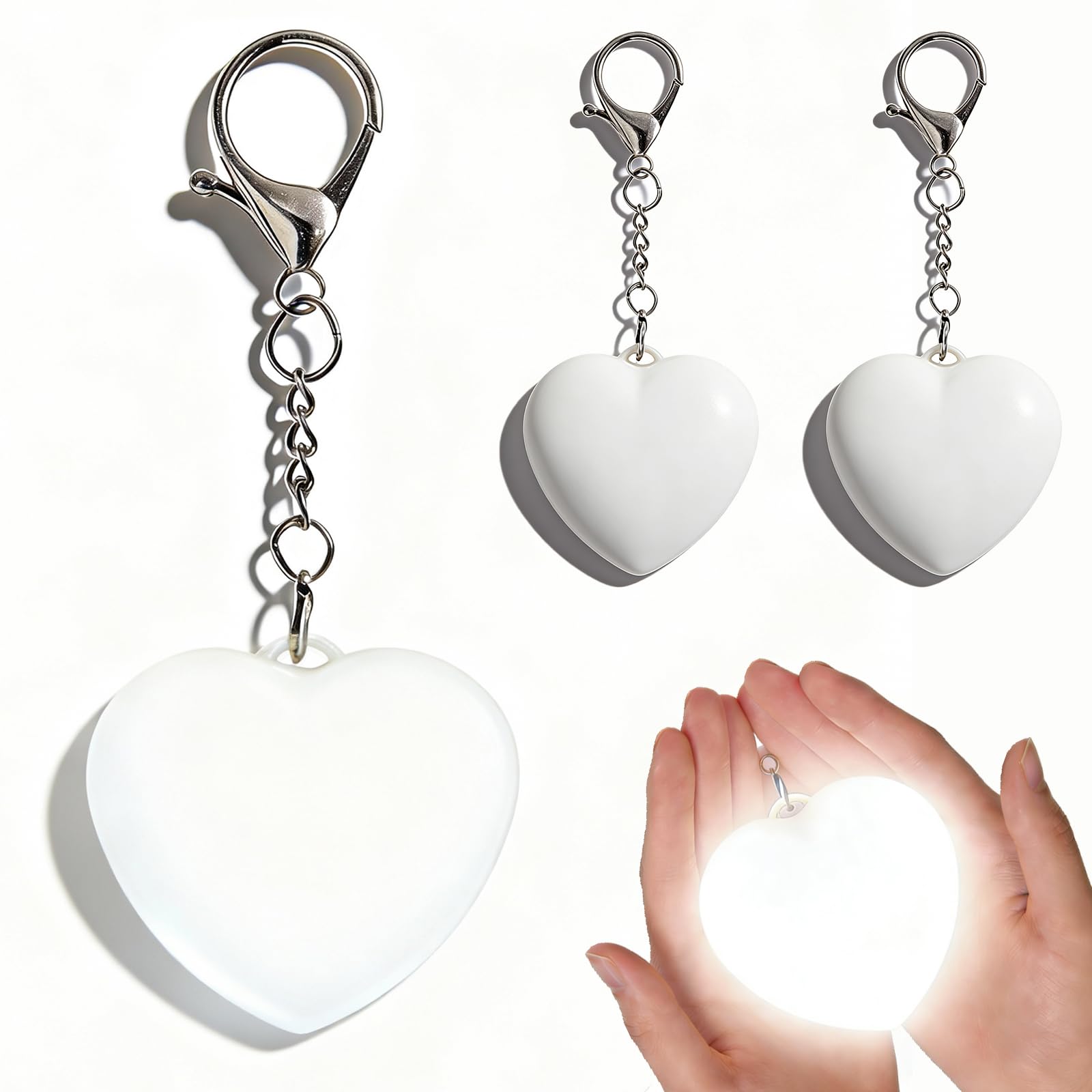 HYCCRAFT Mothers Day Gifts 2 Pack Heart Purse Light Gifts,Rechargeable Mini Light Up Purse Lamp Gifts for Teen Girls Boys,Heart-