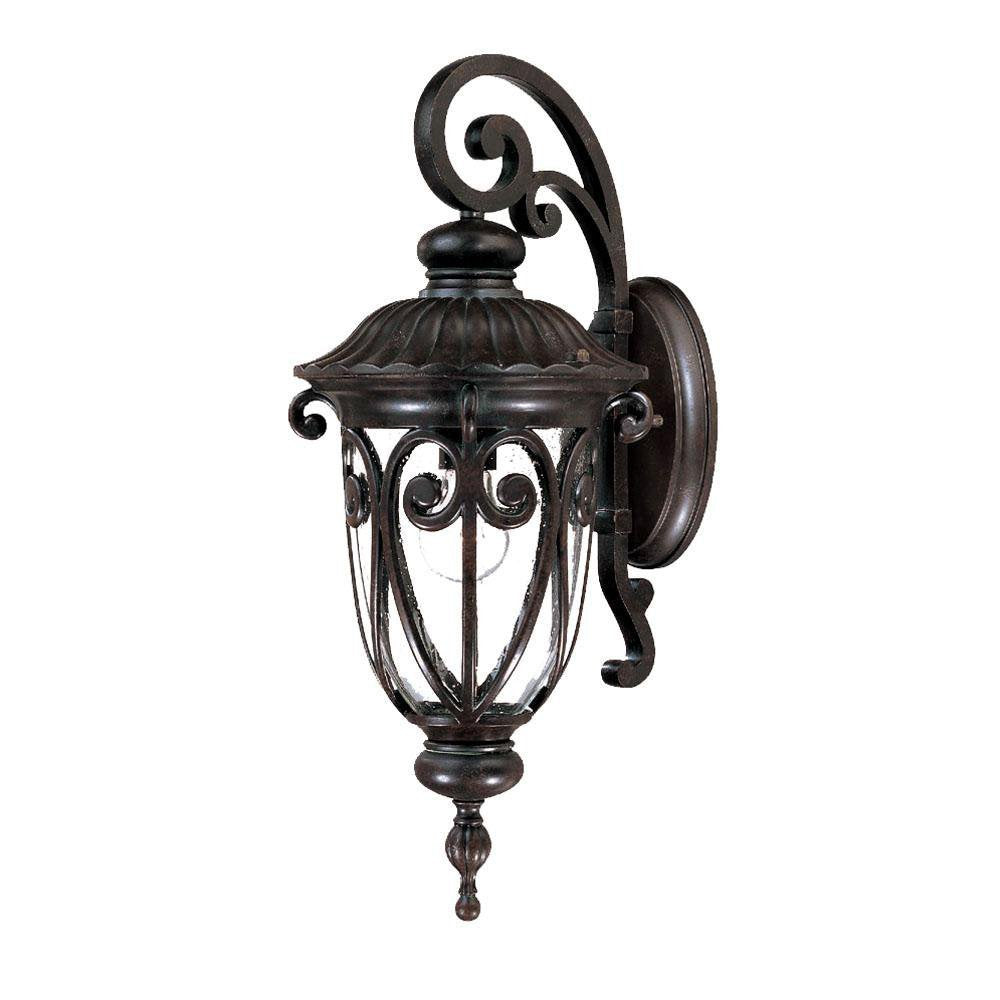 Acclaim Lighting 1-Light Outdoor Wall Mount Fixture, Marbleized Mahogany, Bronze/Dark, 9.38 x 22.75, Model 2112MM