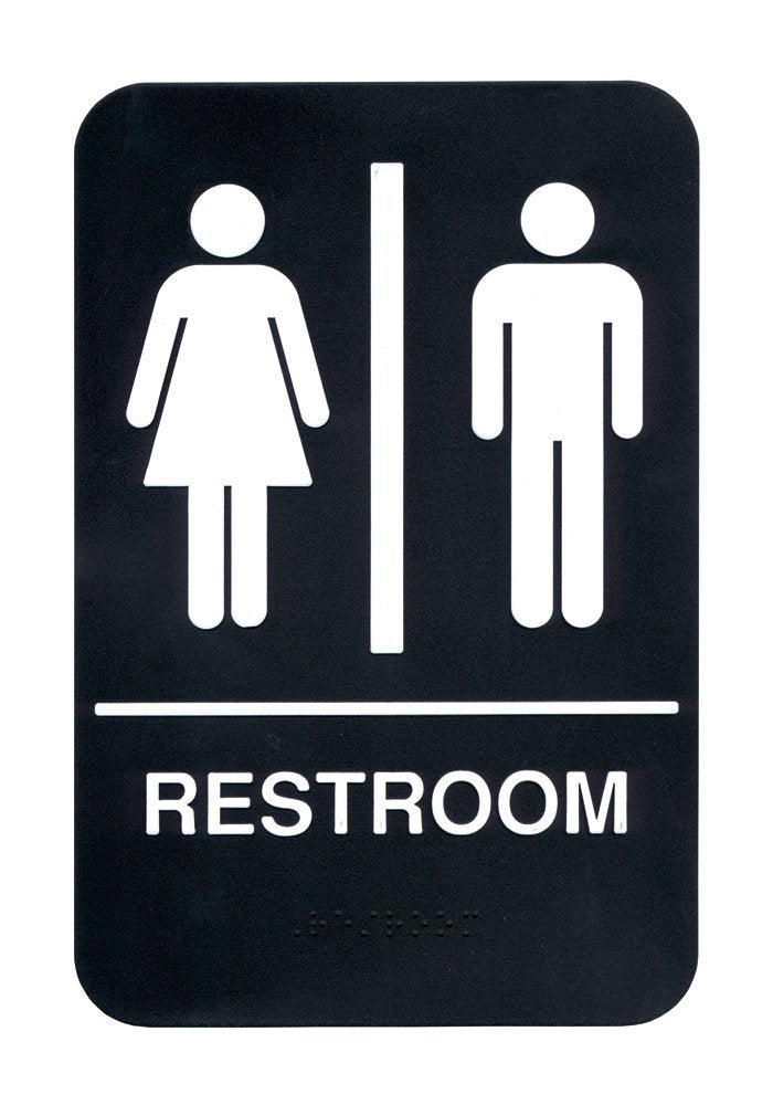 Ada Compliant Braille Restroom Sign