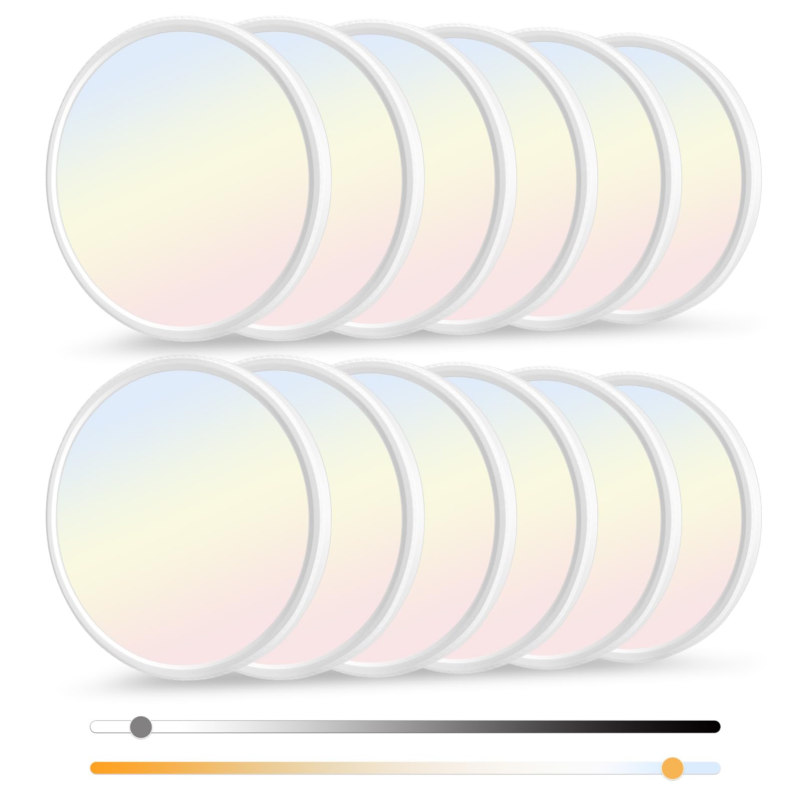 12 Pack 12 Inch Dimmable LED Flush Mount Ceiling Light Fixture 28W 3200LM 5 Color Temperature in One Super Slim Round Ceiling La