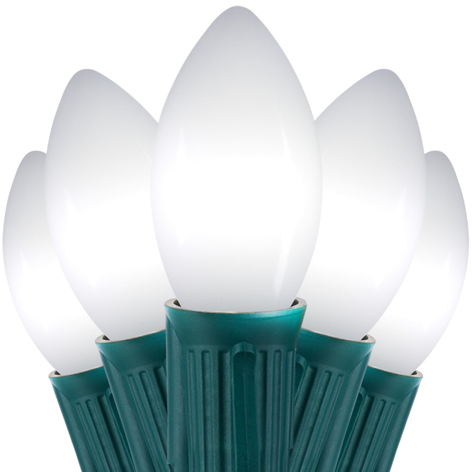 Vintage C9 Led Christmas Lights Outdoor  100 Feet C9 String Lights With 50 Shatterproof C9 Bulbs  Waterproof Connectable Christmas Tree Lights For Outside Roofline Patio Xmas Decorations  Pure White