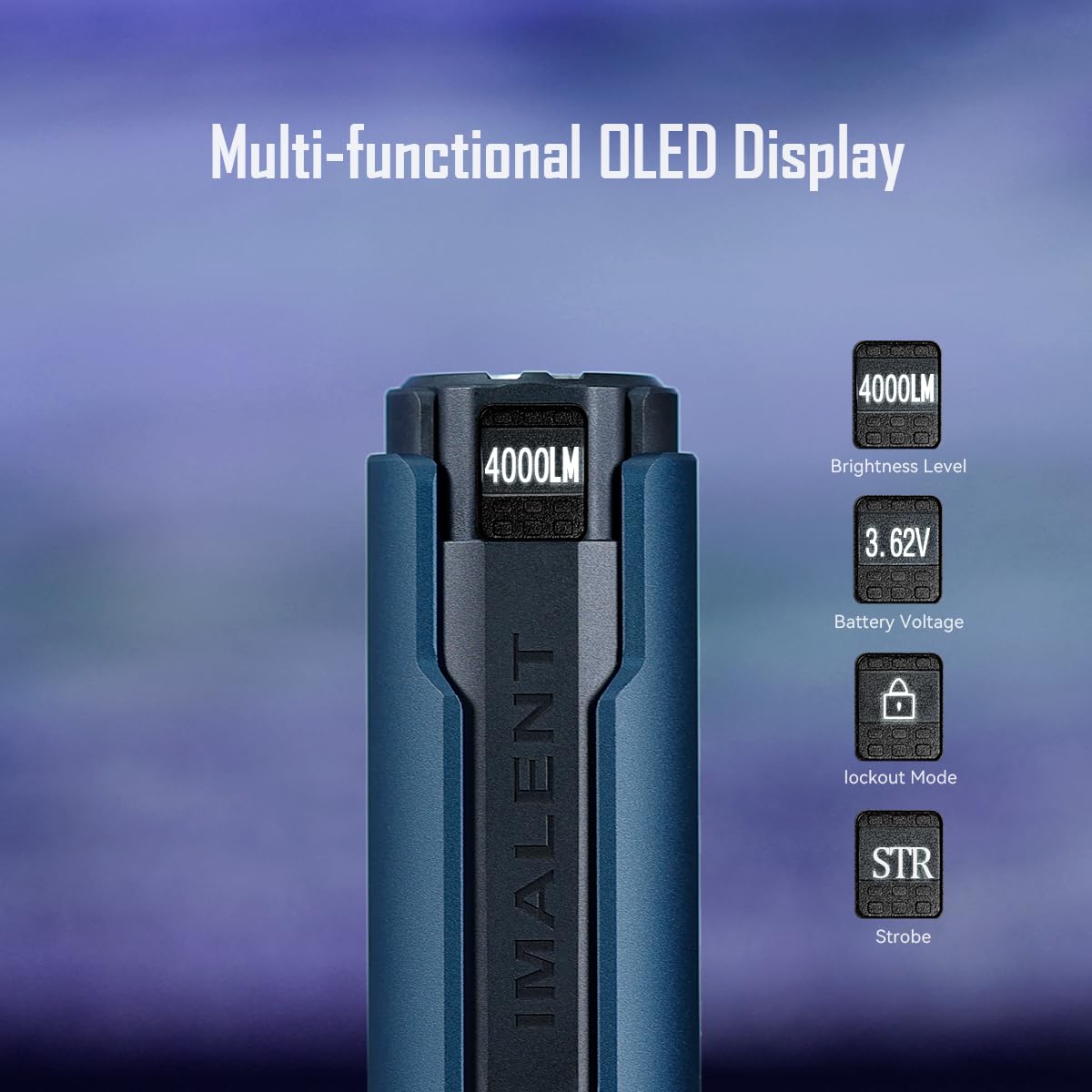 Imalent Ld70 Pocket Edc Flashlight, 4000 Lumens Compact Bright Powerful Flashlights With Cree Xhp70.2 Led, Rechargeable Handheld