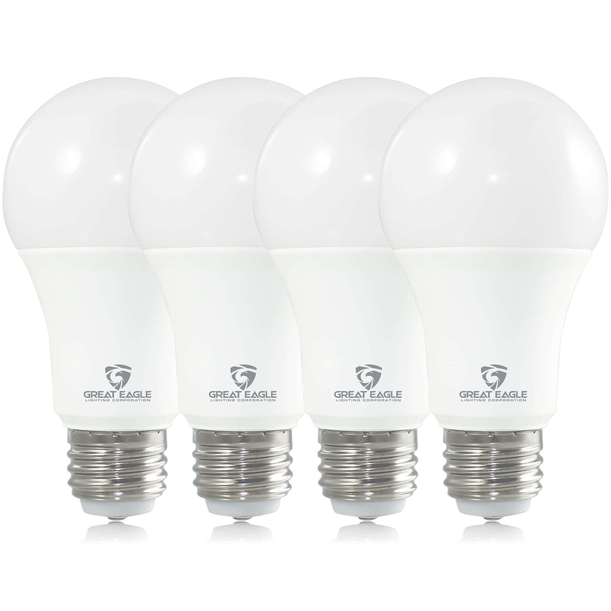 Great Eagle 3-Way A19 LED Light Bulb 40/60/100W Equivalent, 4-Pack, 2700K Warm White, Model 4A193W1427A