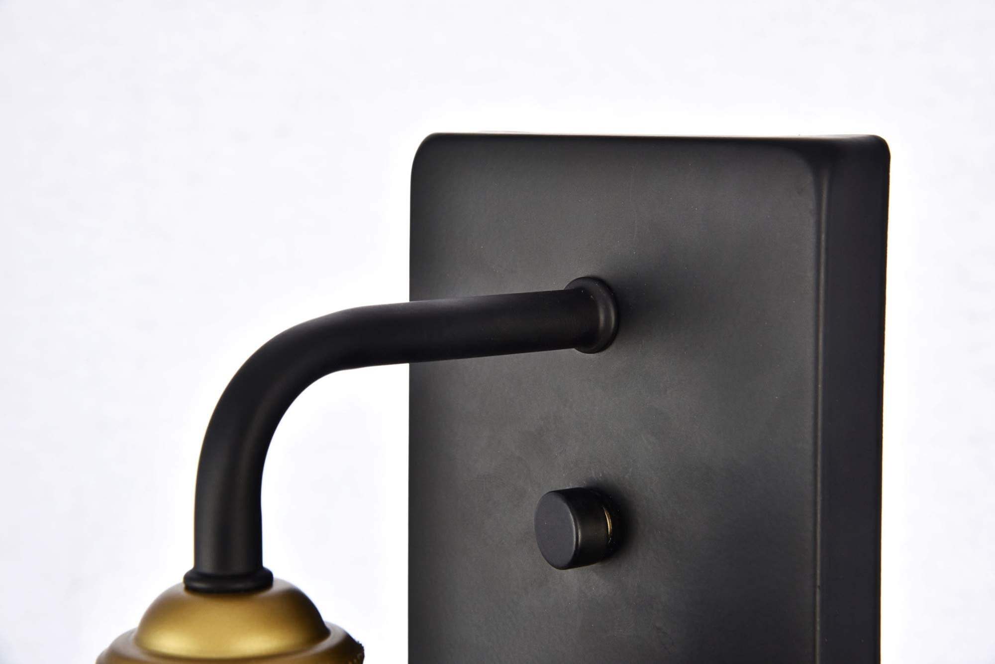 Elegant Lighting LD8004W7 Anders Single Light 8-5/16'' Tall Wall Sconce with Meta  Black/Brass