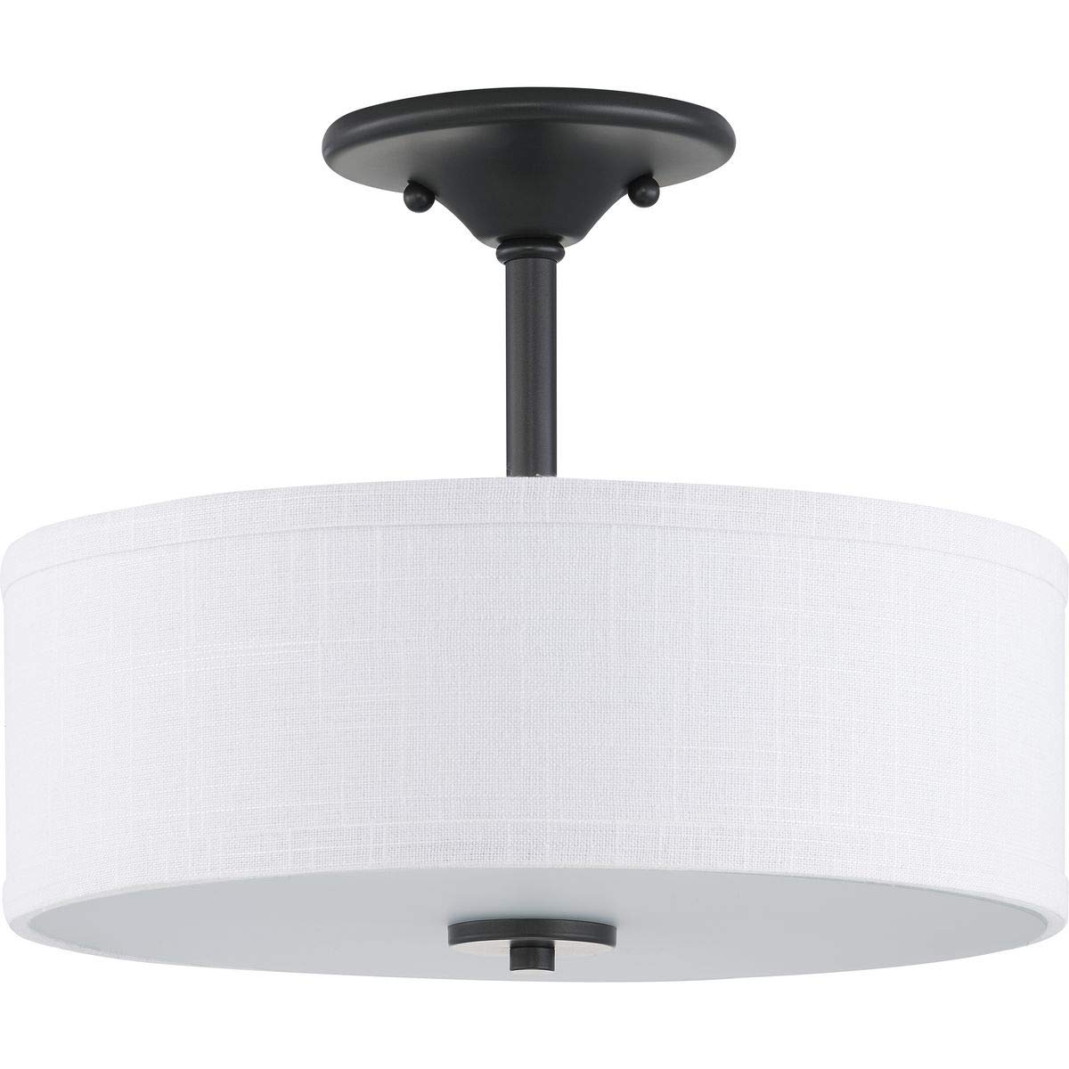 Progress Lighting Inspire Collection 13'' Two-Light Semi-Flush, 10.13X13.00X13.00, Black