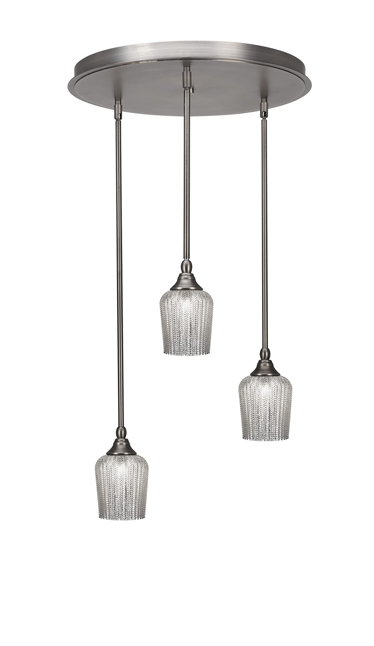 Empire 3 Light Cluster Pendalier in Brushed Nickel Finish (2183-BN-4283)