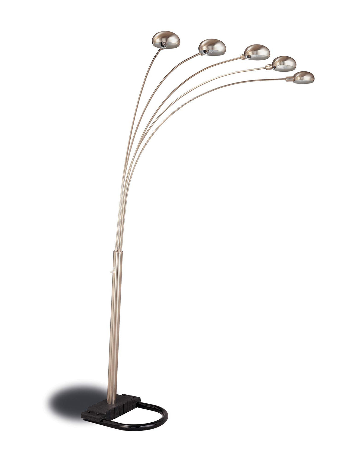 Benzara Silver Modern Floor Lamp With Metal Base - Stylish Home Lighting Solution