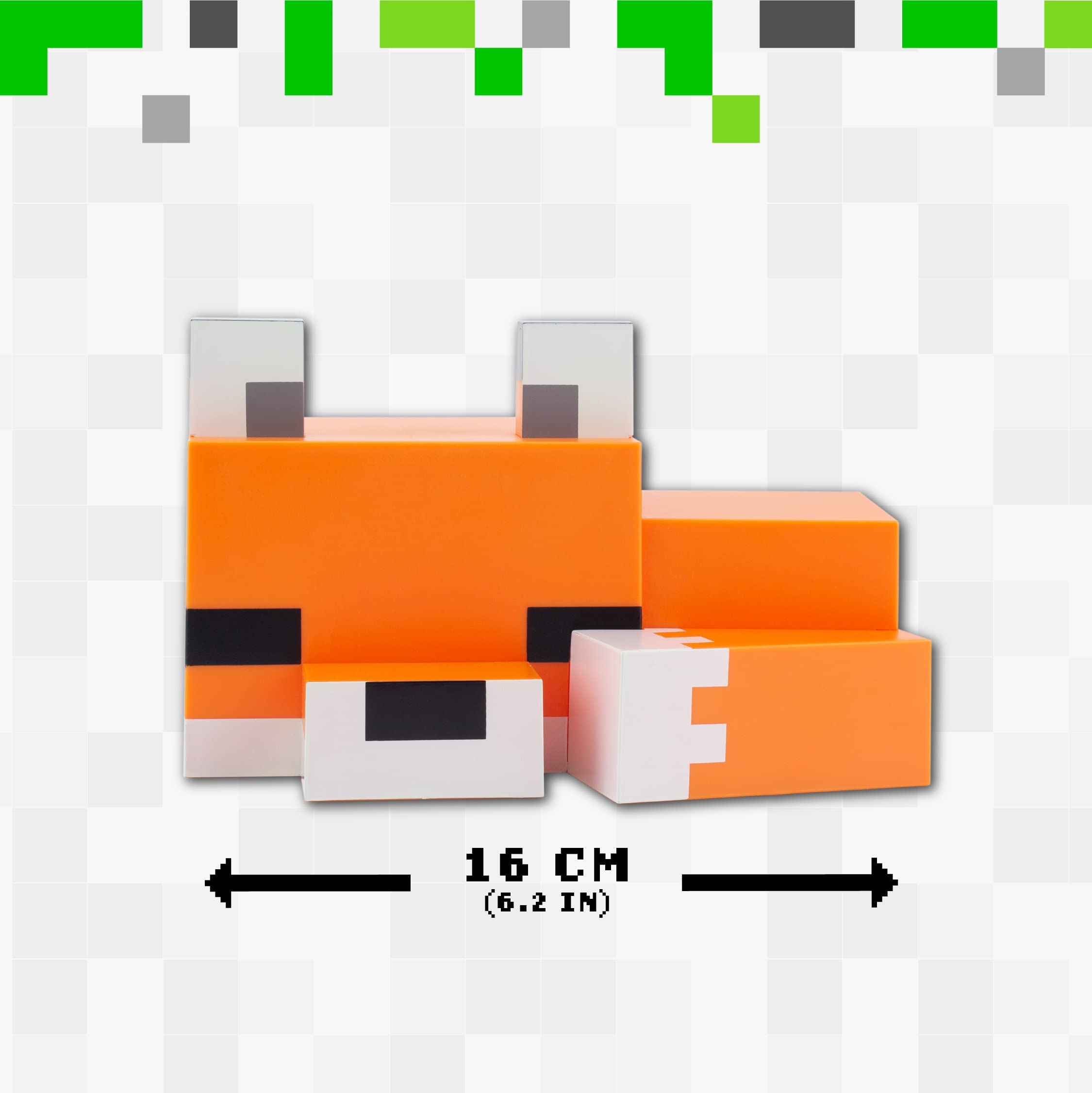 Paladone Minecraft Cute Fox Night Light - Soft Orange Glow Desk Lamp for Kids - Officially Licensed Gaming Decor - Model PP9472MCF
