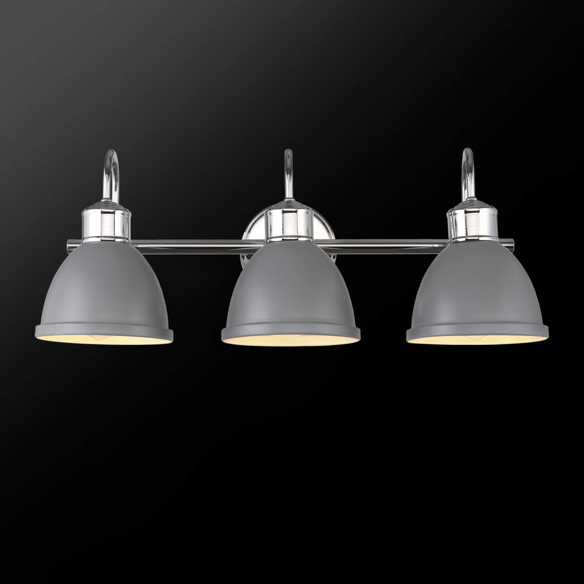 Globe Electric Sydney 5-Piece Bathroom Set, Matte Gray, Chrome, Model 51737
