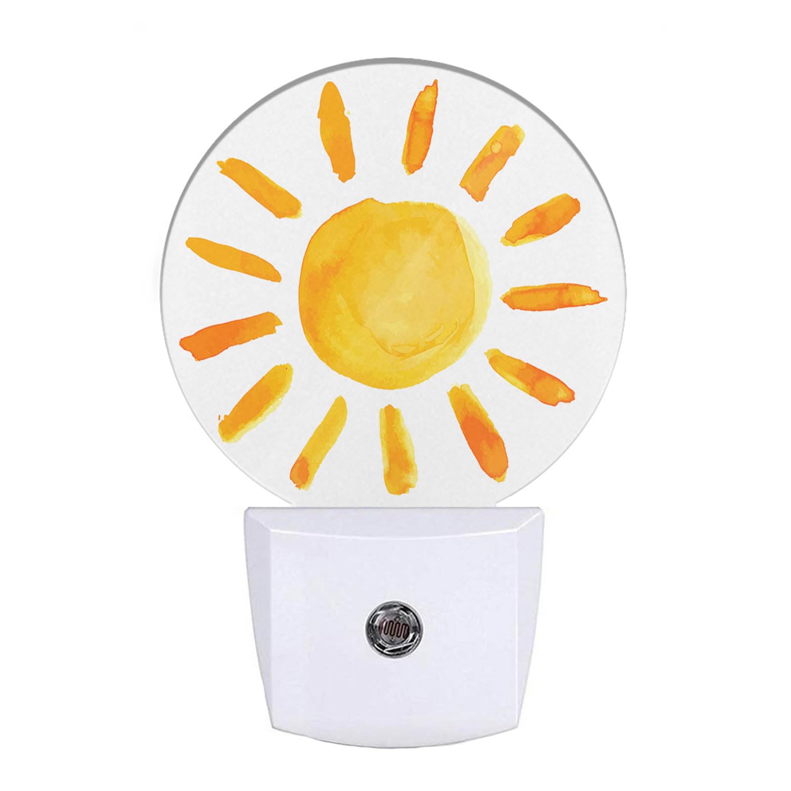 EKOBLA Watercolor Big Sun Night Light Sunny Day Bright Sunshine Night Lights Plug into Wall for Boys Girls, Led Lamp for Bathroo