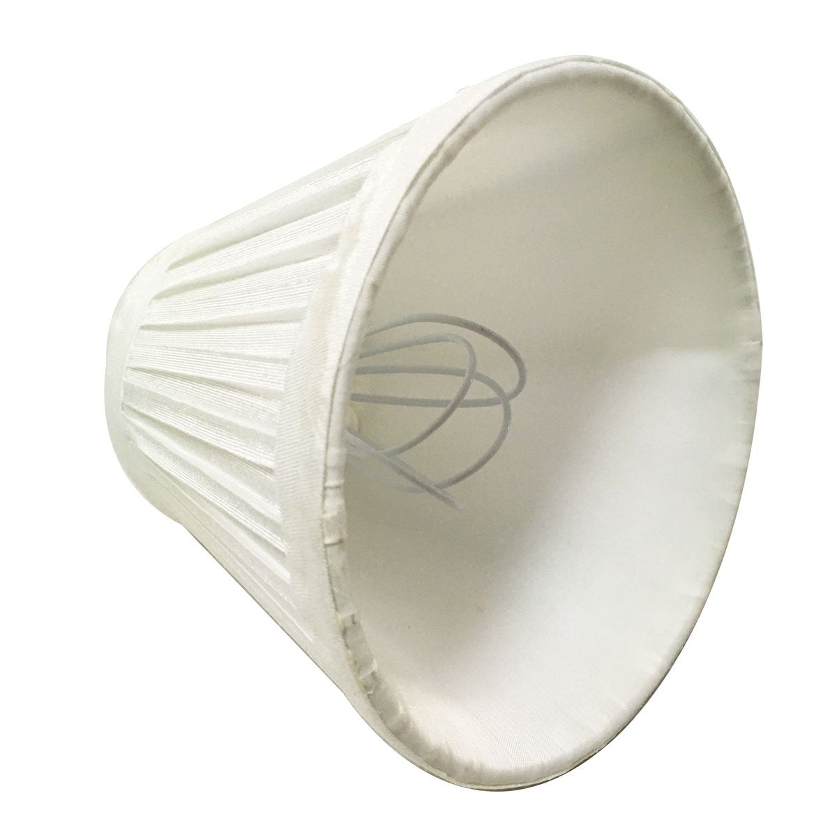 Royal Designs, Inc. Clip On Pleated Empire Chandelier Lamp Shade Flame Clip Fitter, Cso-1030-5Wh, 3 X 5 X 4.5, White, 1 Pack