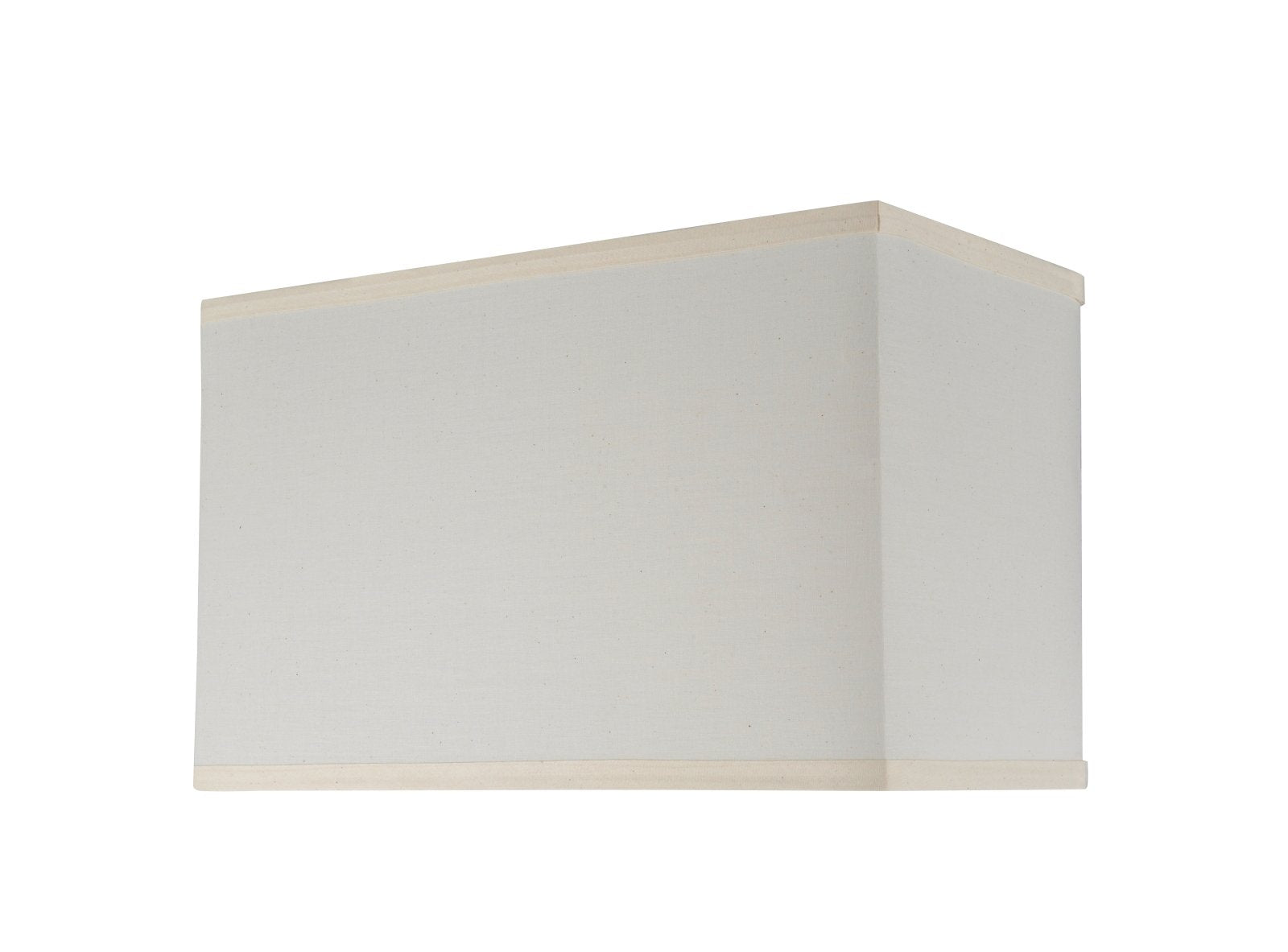 Aspen Creative 36002 Rectangle Lamp Shade, Off-White Cotton, 16in Wide, Top 8in + 16in, Bottom 8in + 16in, Height 10in