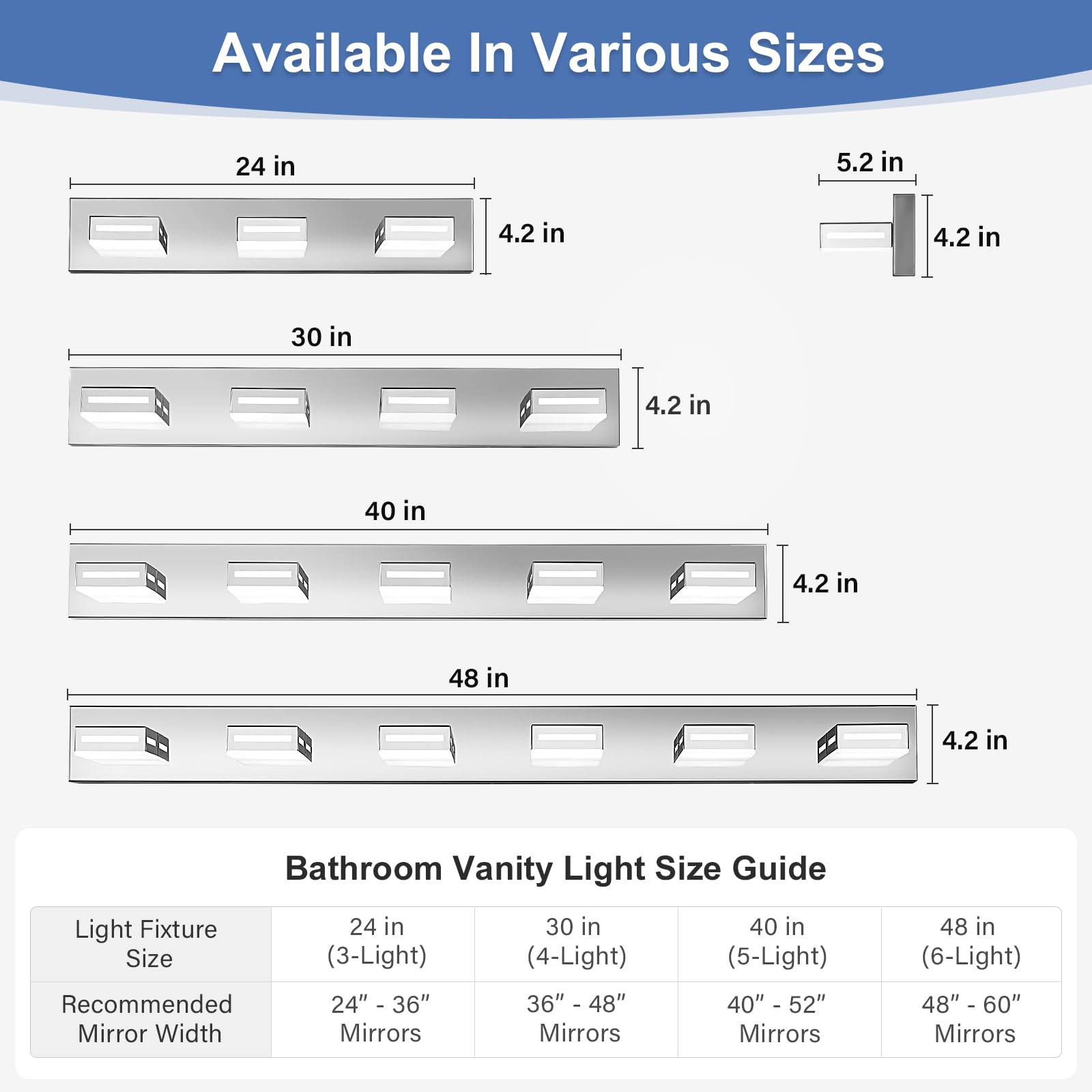 Donrao 30-Inch 4-Light Led Modern Chrome Bathroom Vanity Light Fixtures Over Mirror  Bathroom Lighting Fixtures With Cool White 6000K  Rotatable Vanity Wall Lights For Bath Restroom Powder Room