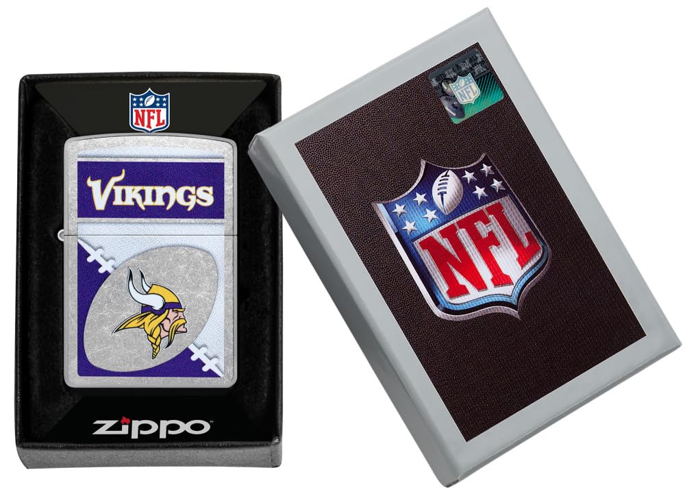 Zippo Nfl Minnesota Vikings Street Chrome Pocket Lighter
